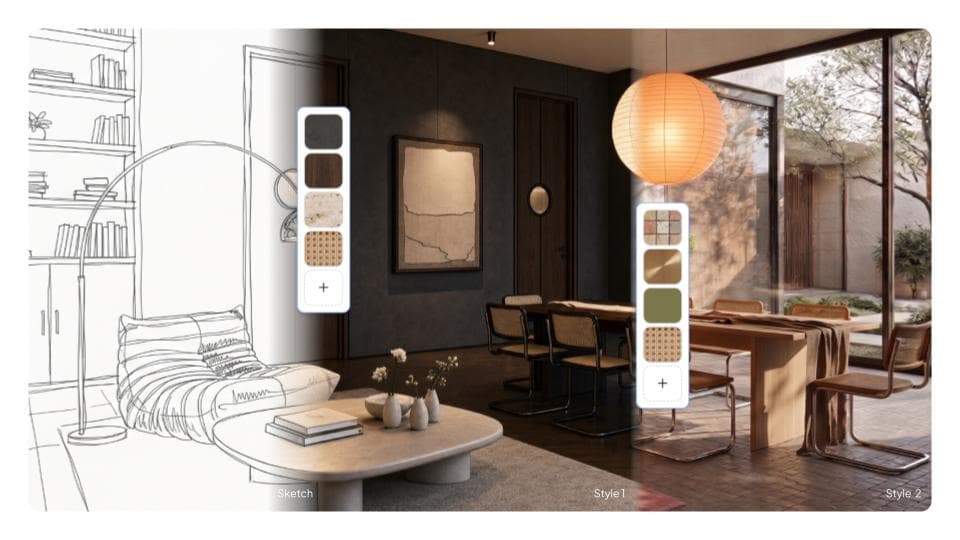 SketchUp integration -- sending a desktop model view into Spacely AI for rendering