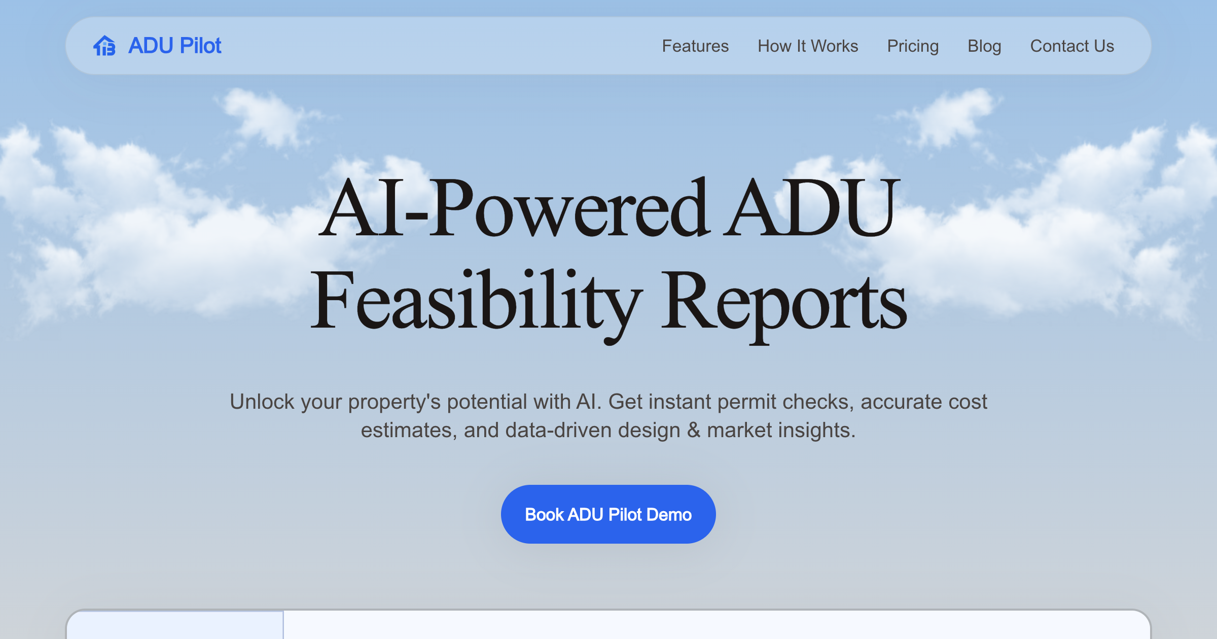 ADU Pilot interface screenshot