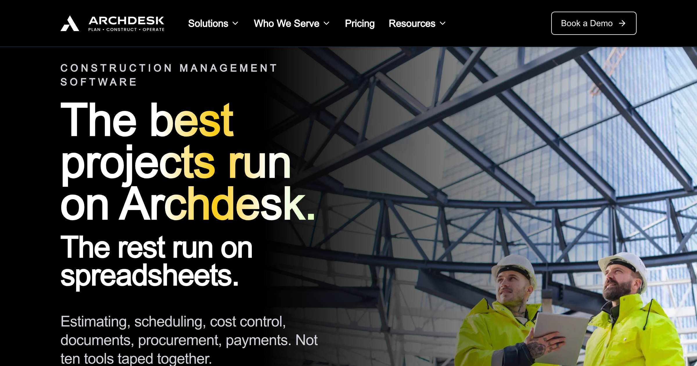 Archdesk interface screenshot