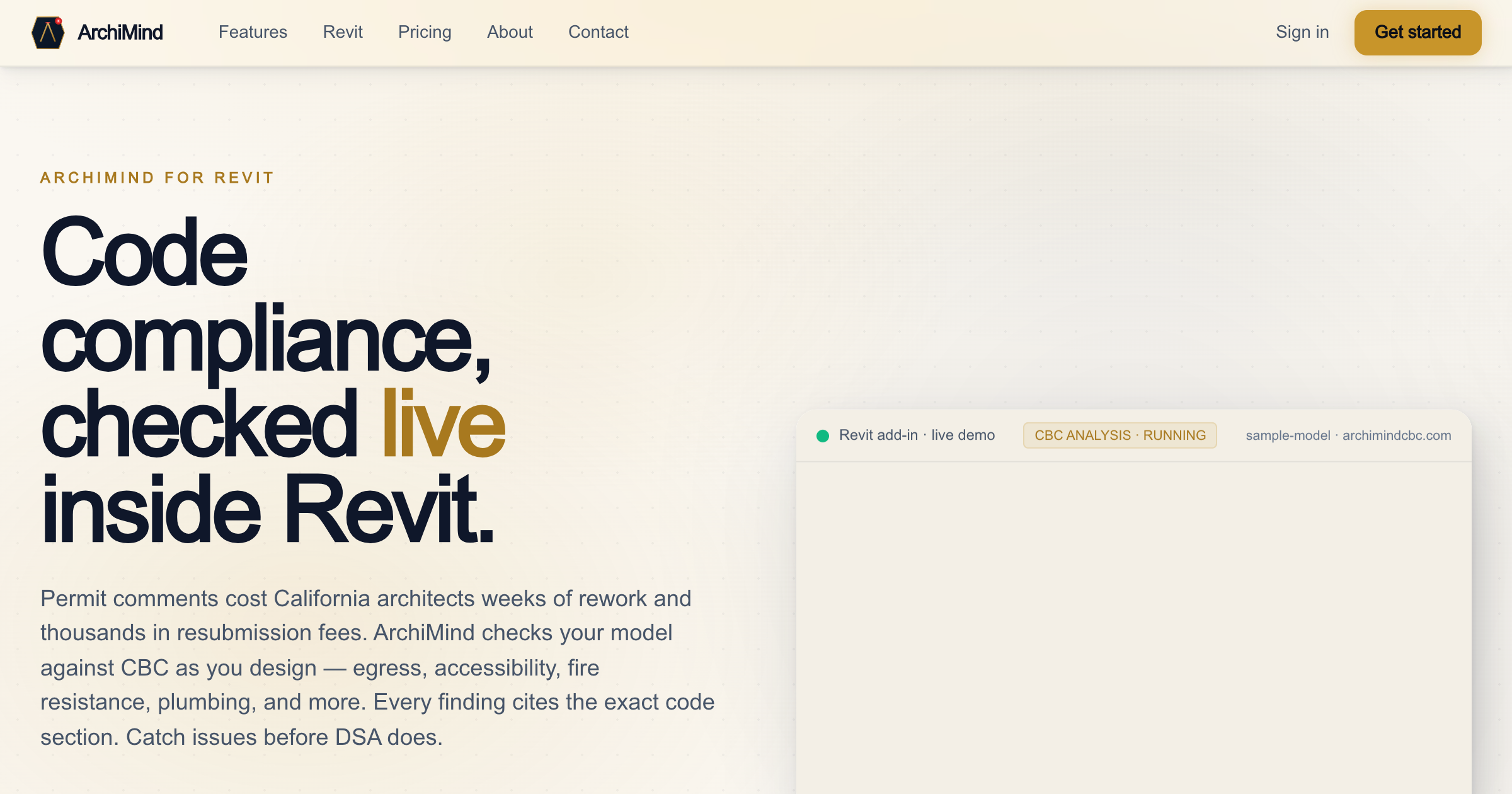 ArchiMind interface screenshot