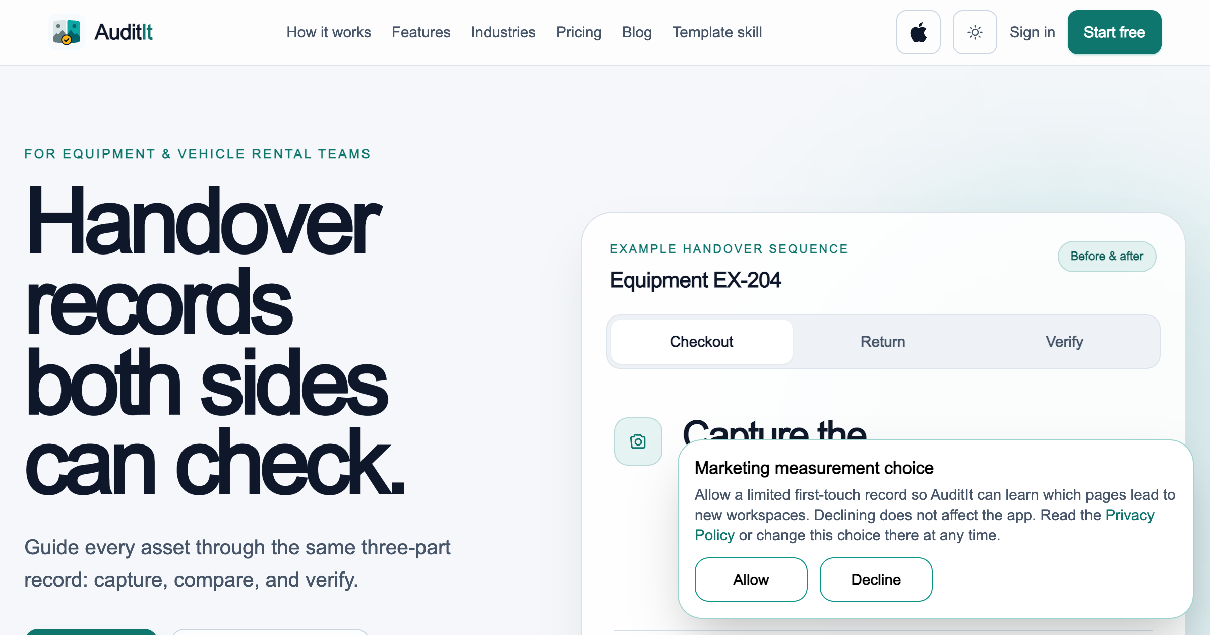 AuditIt interface screenshot