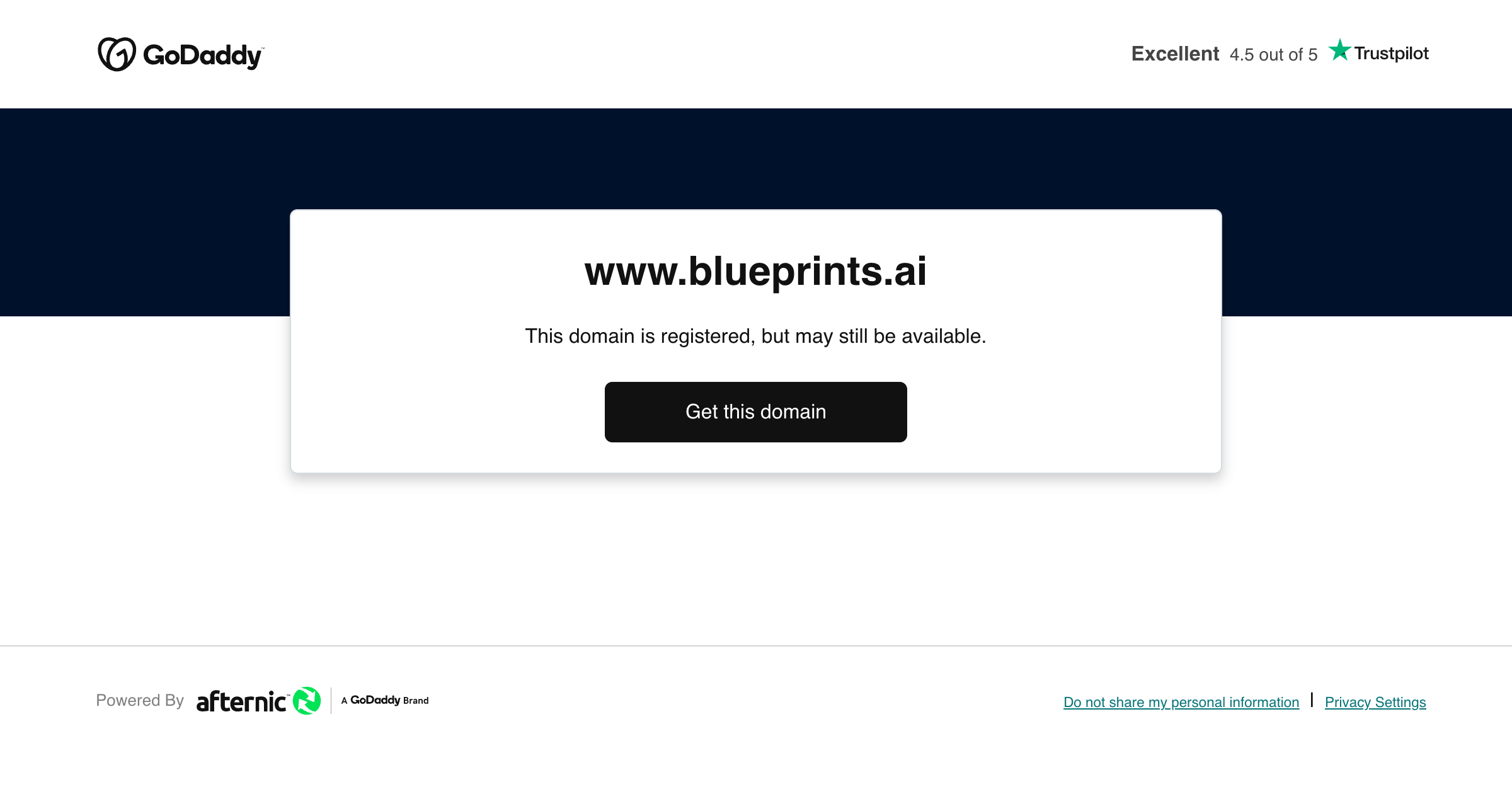 Blueprints AI interface screenshot