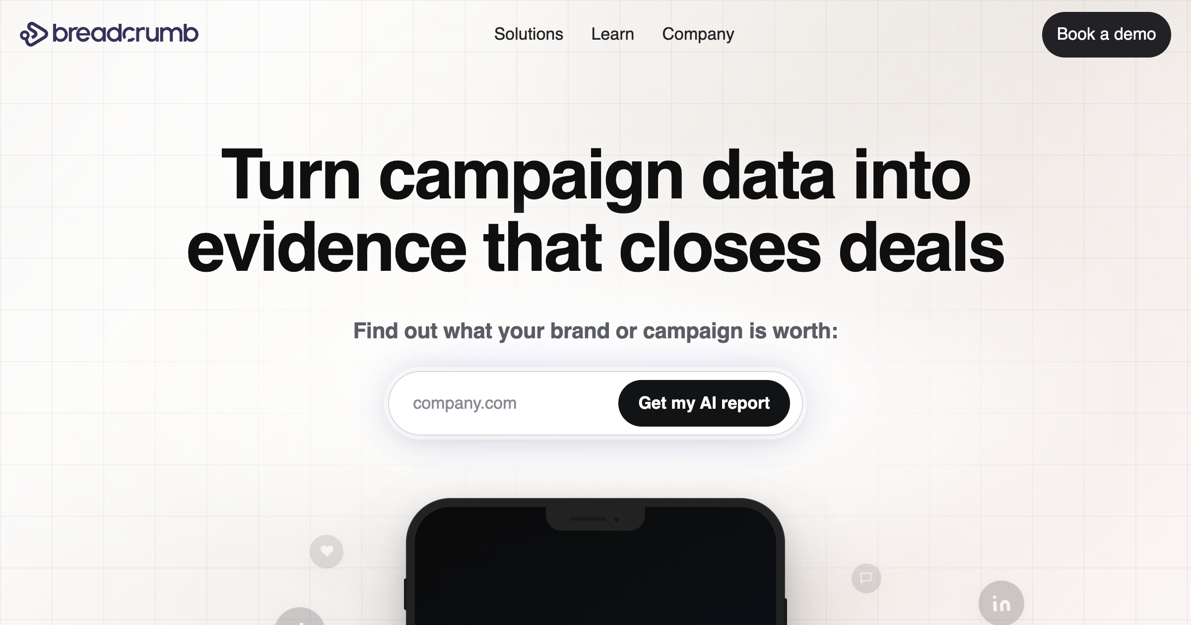 Breadcrumb interface screenshot