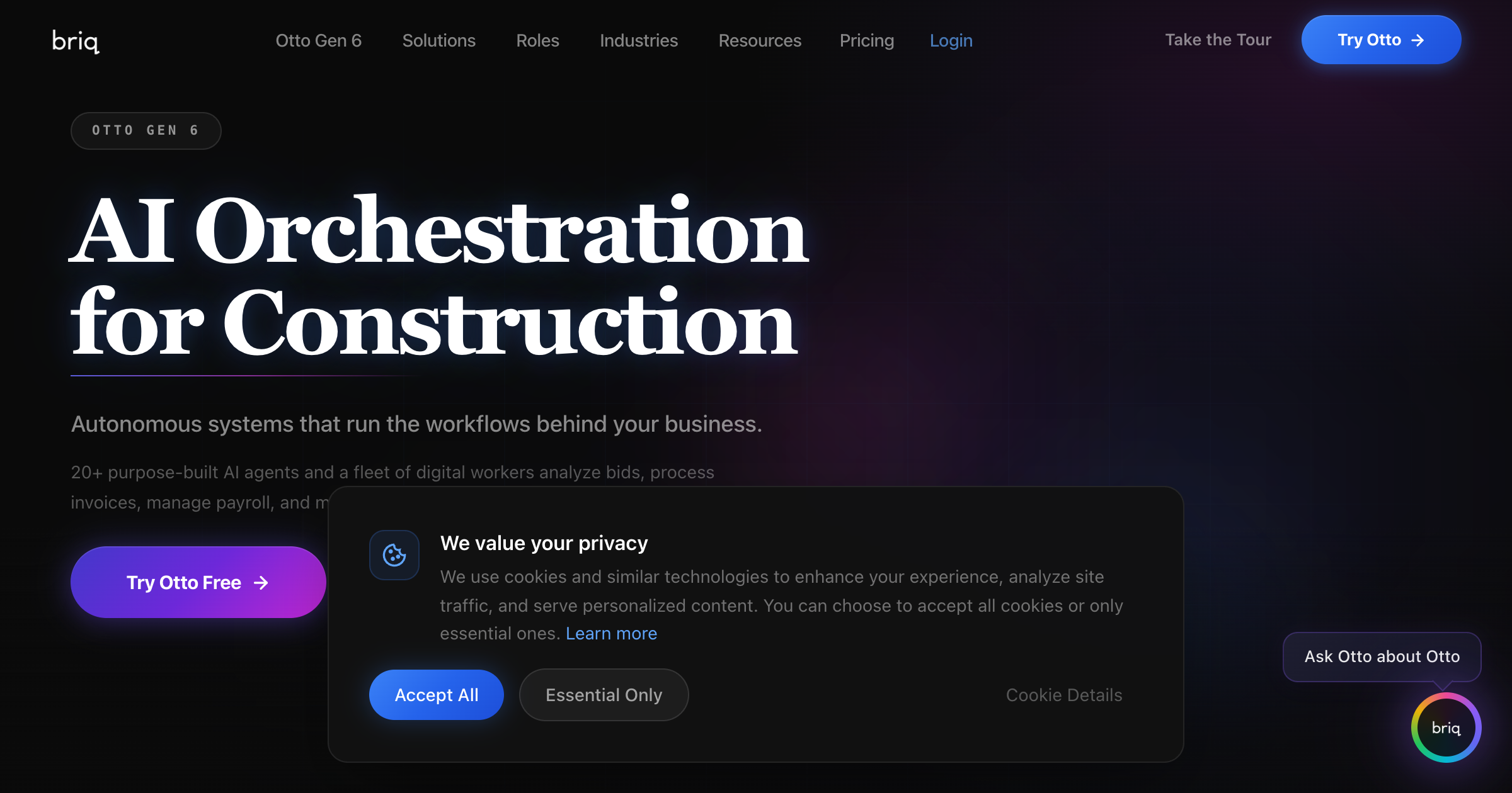 Briq interface screenshot