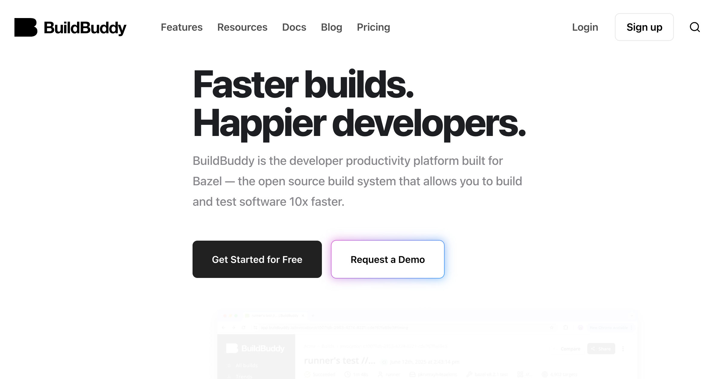 BuildBuddy interface screenshot