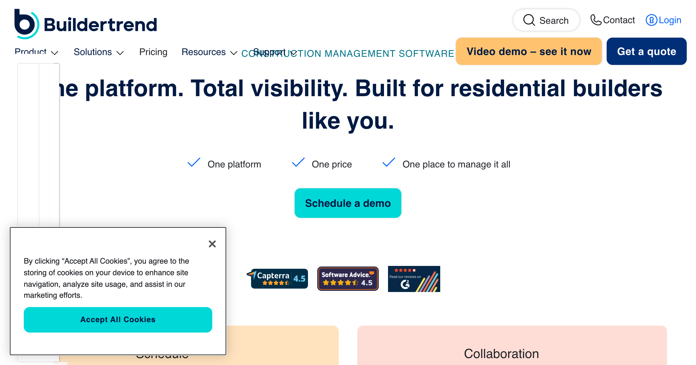 Buildertrend interface screenshot