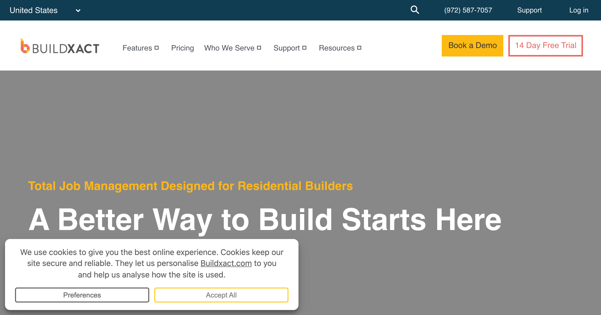 Buildxact interface screenshot