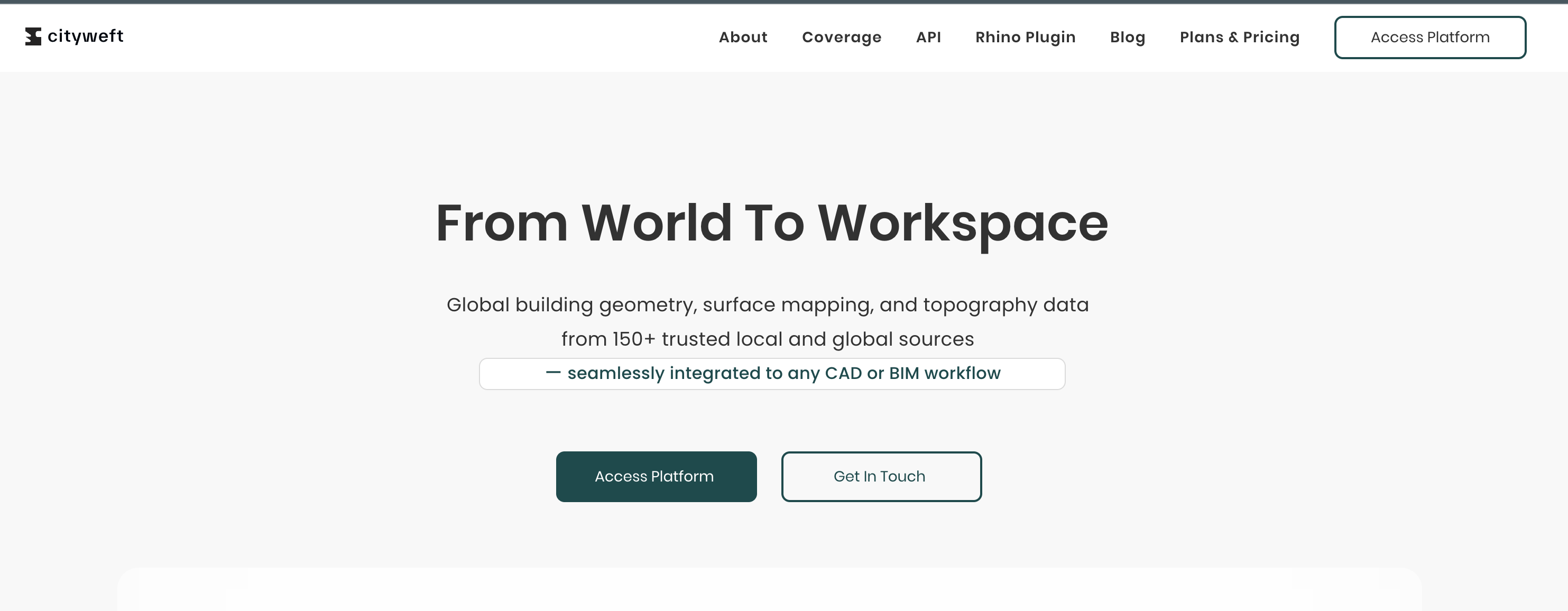 cityweft interface screenshot
