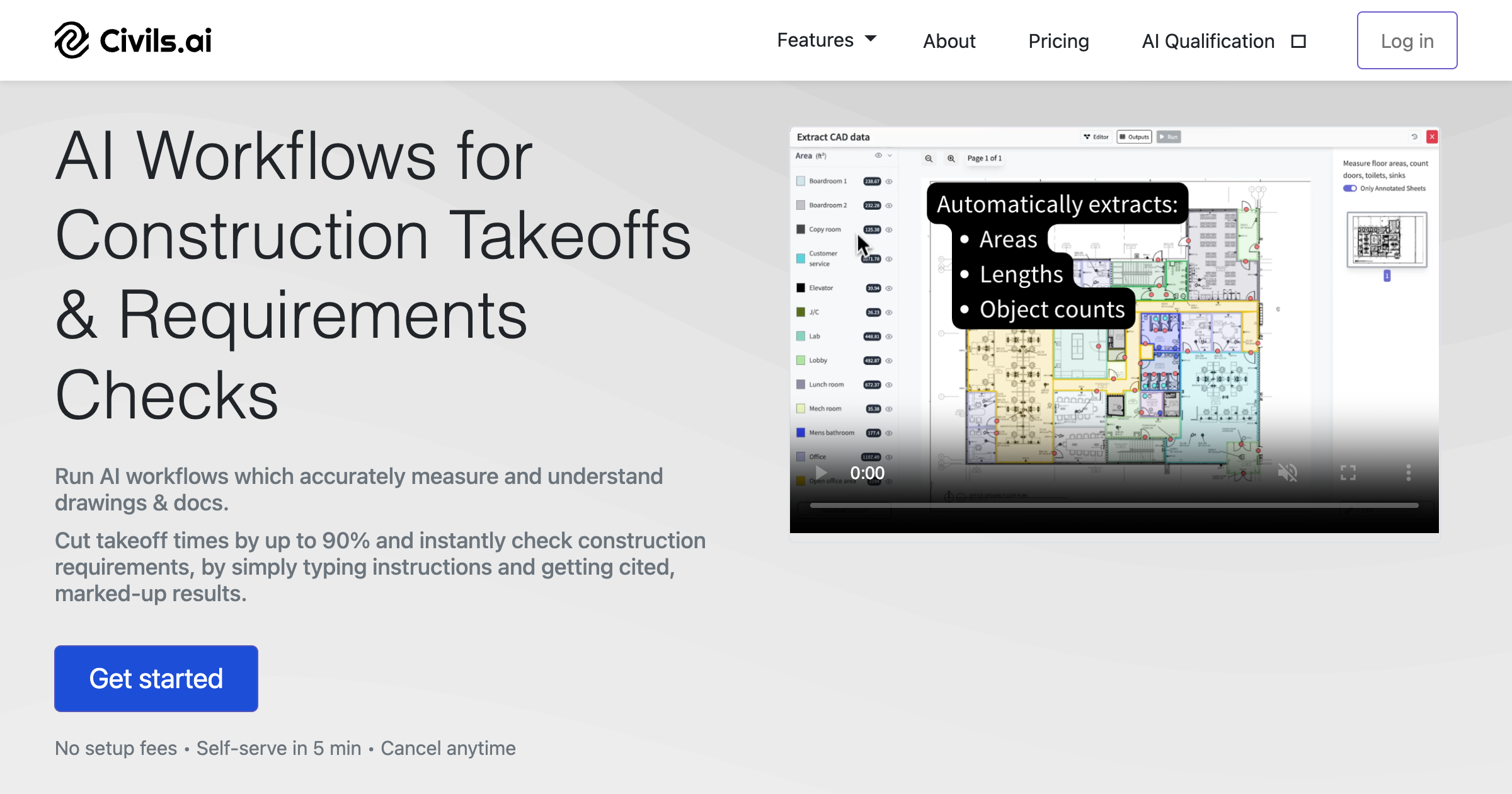 Civils.ai interface screenshot