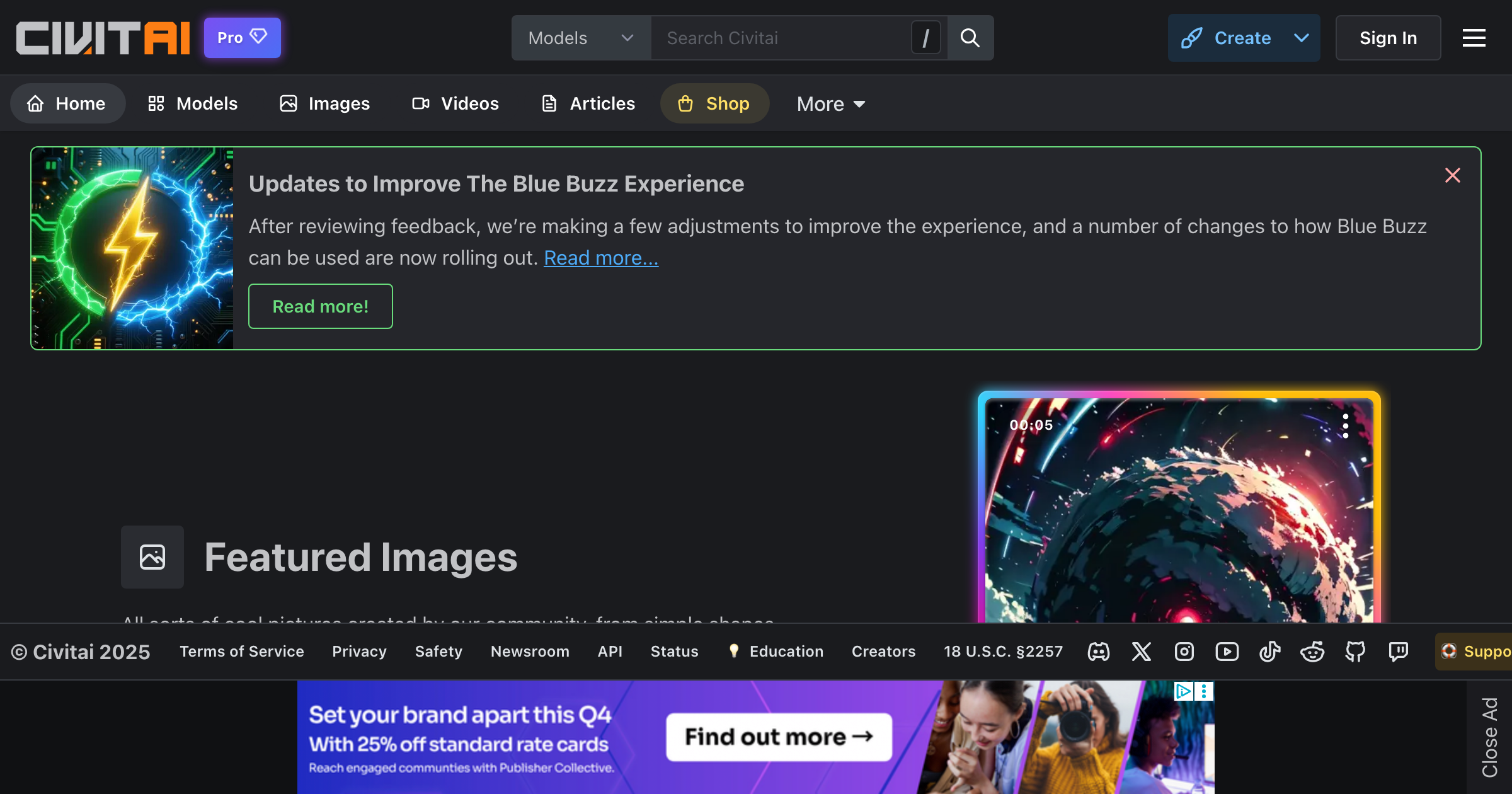 Civitai interface screenshot