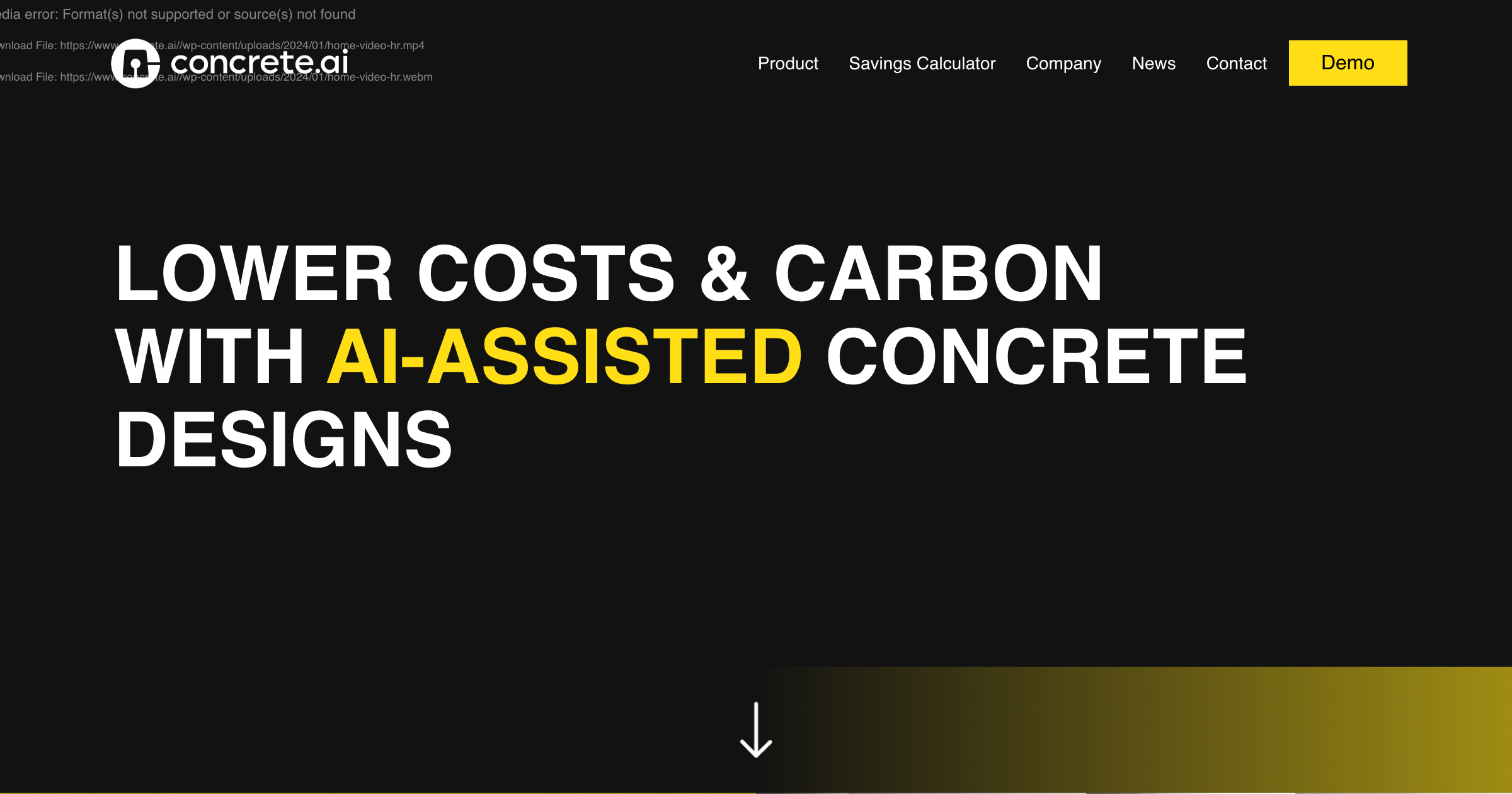 Concrete AI interface screenshot