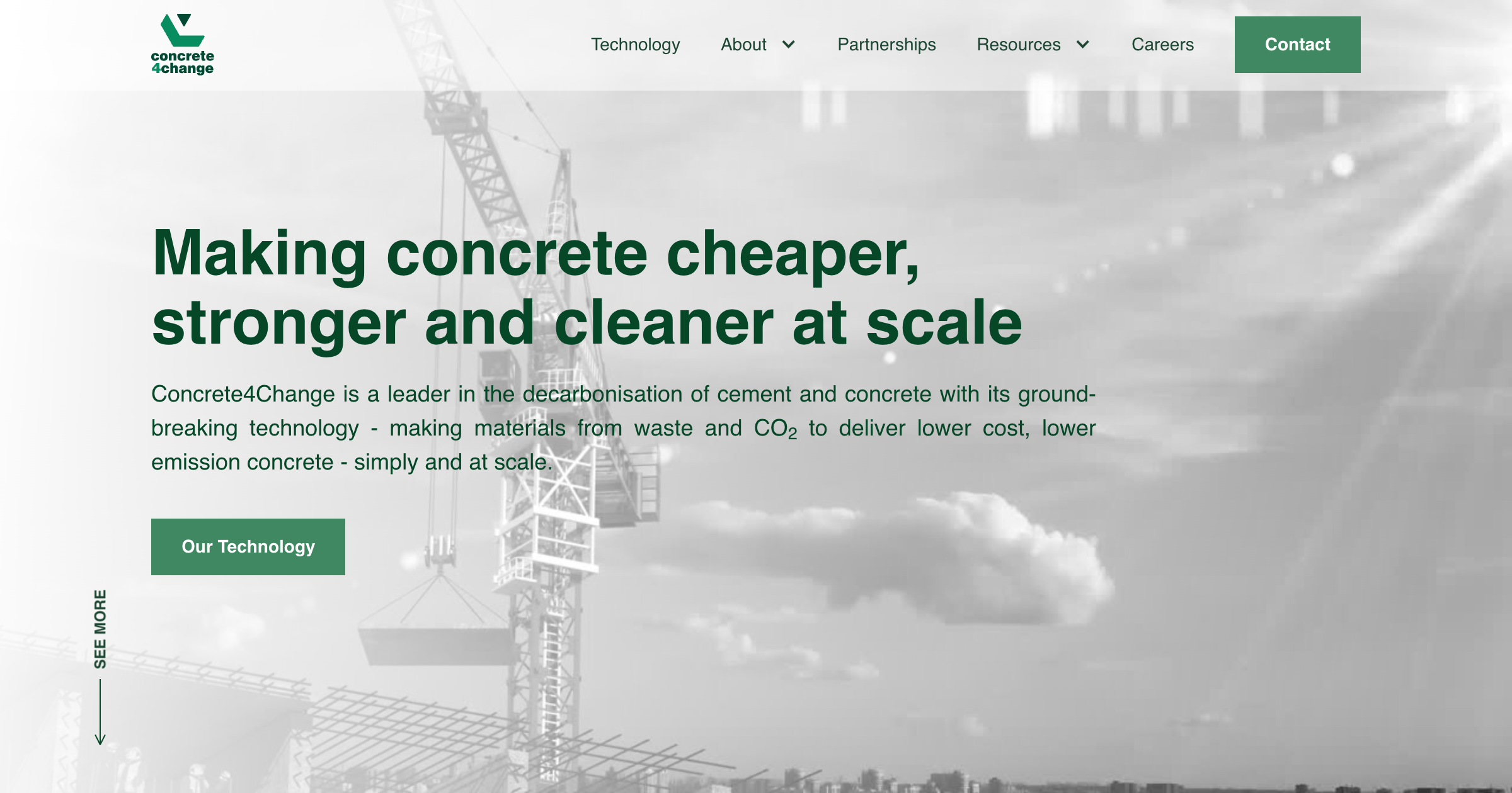 Concrete4change interface screenshot