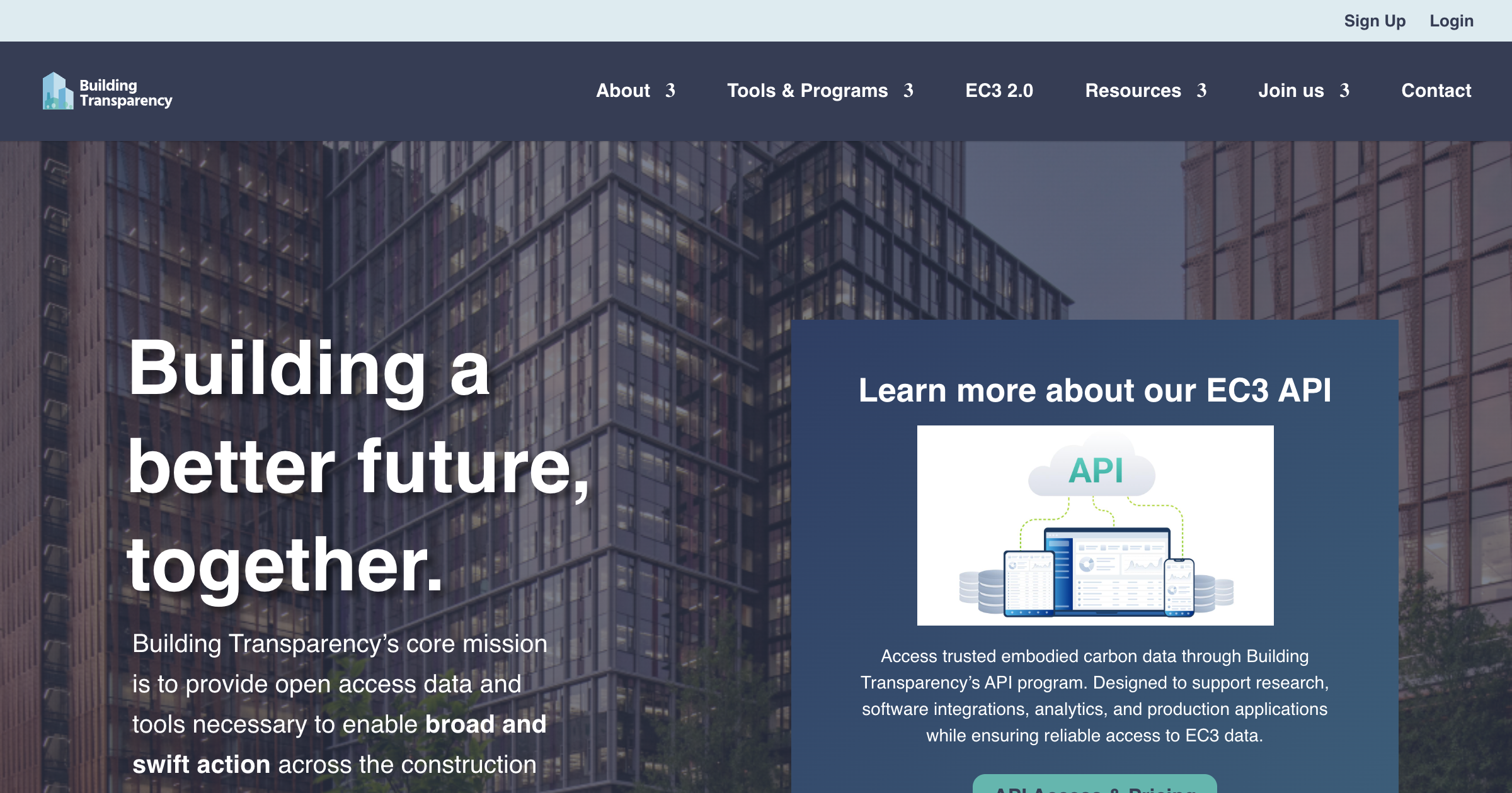 EC3 interface screenshot