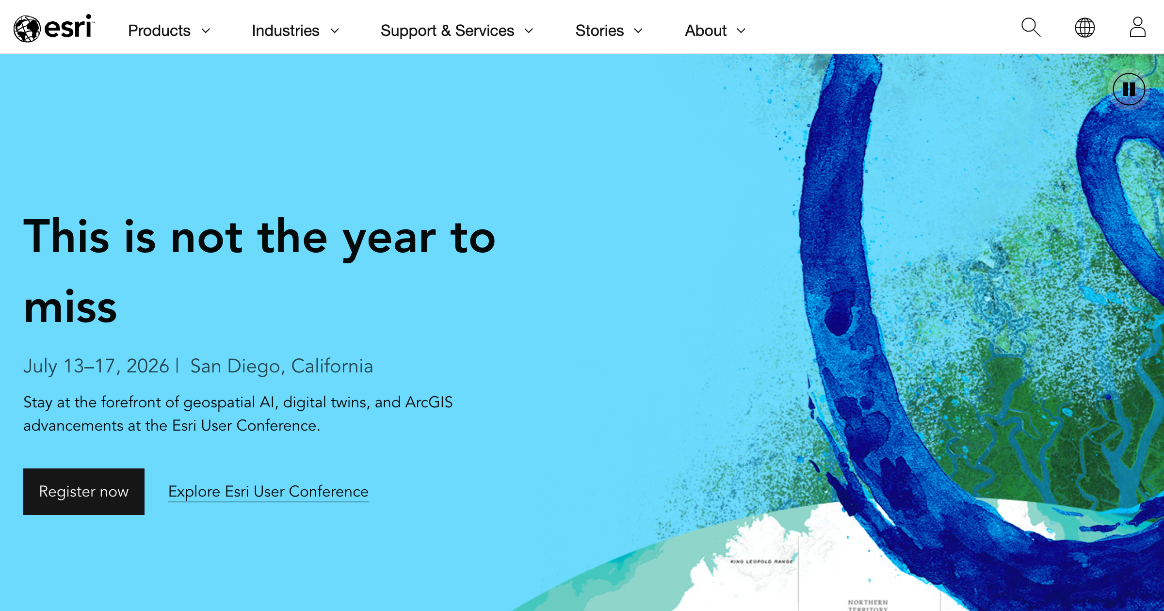 Esri interface screenshot