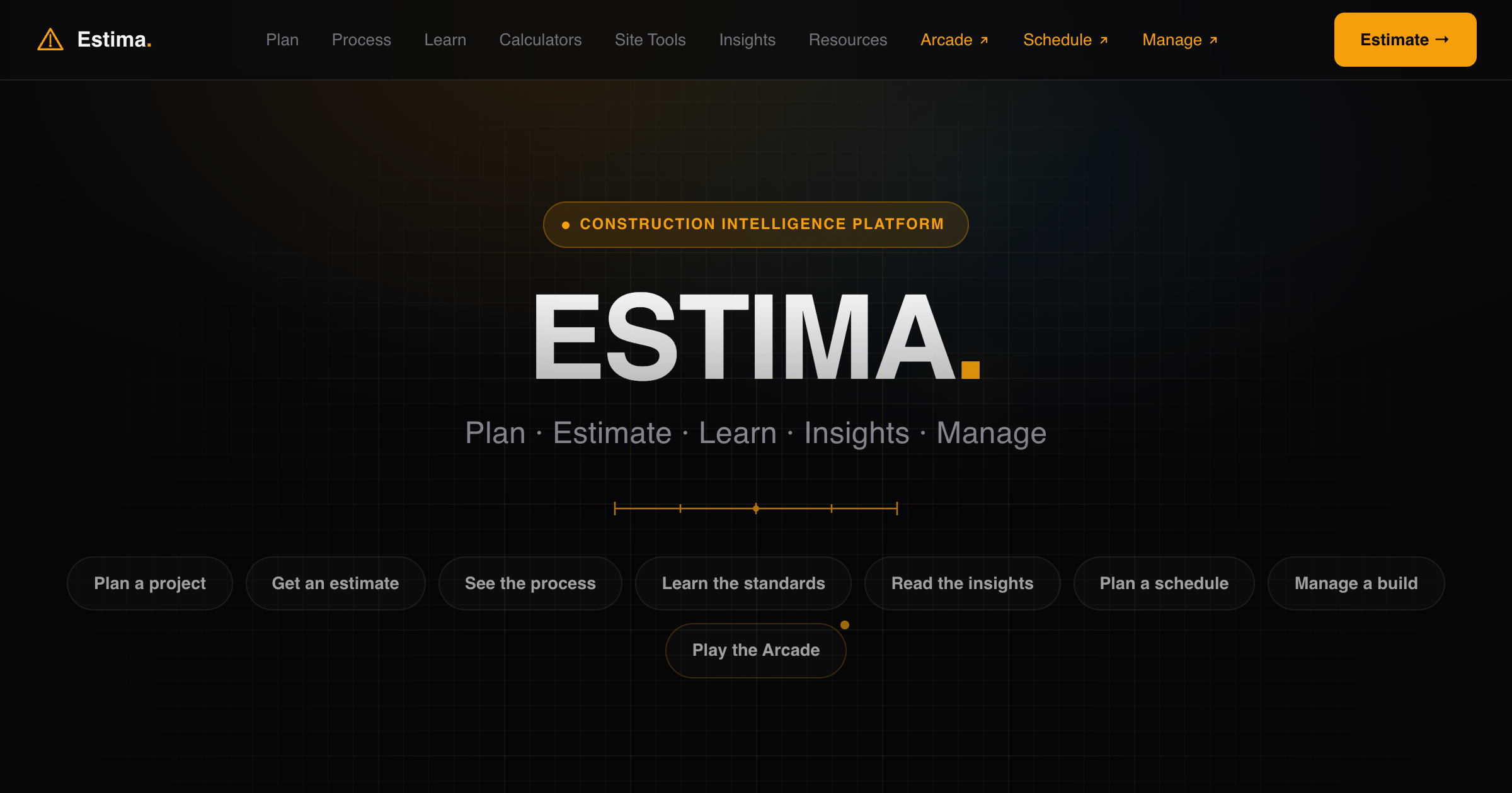 Estima interface screenshot