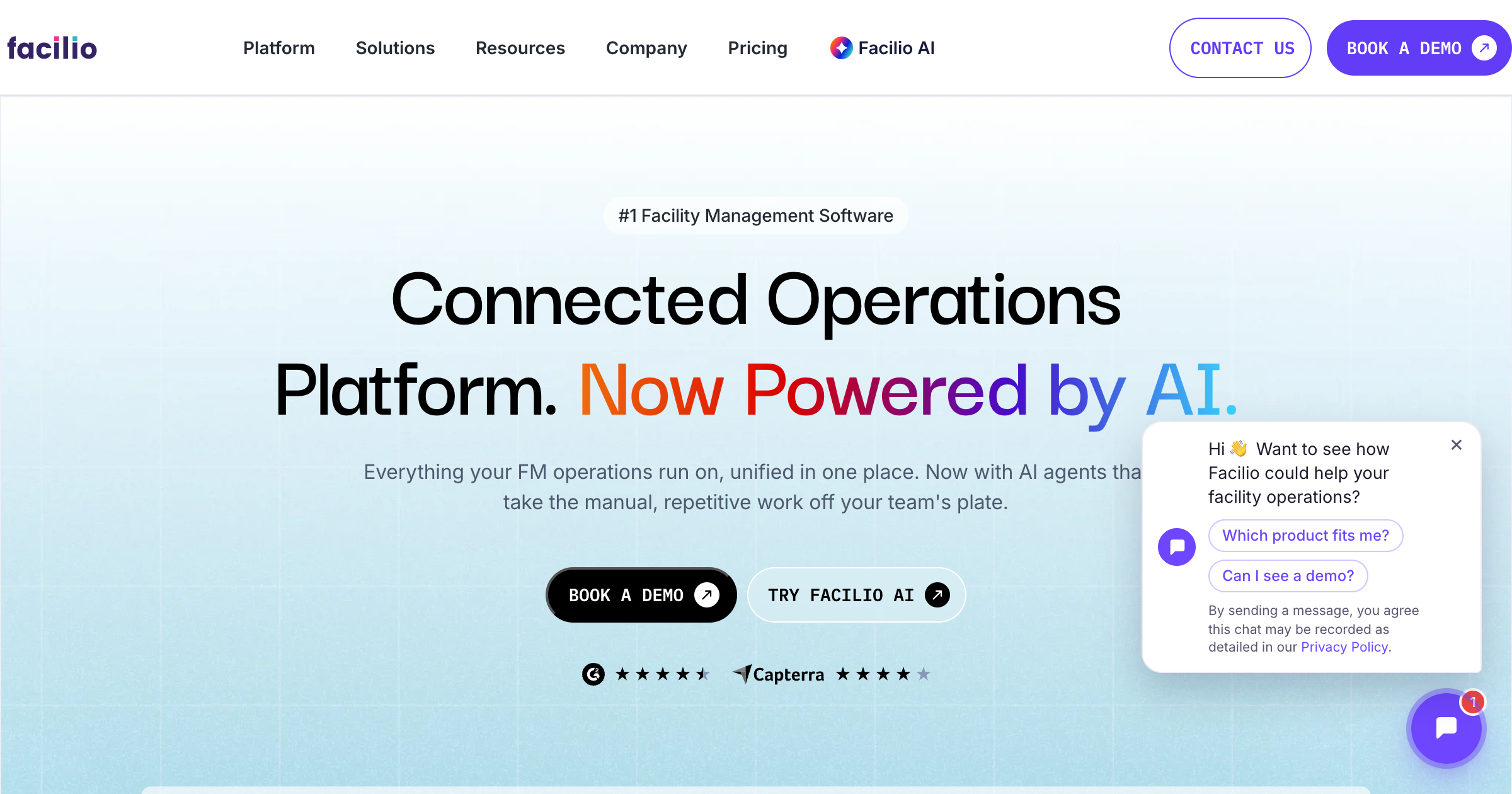 Facilio interface screenshot
