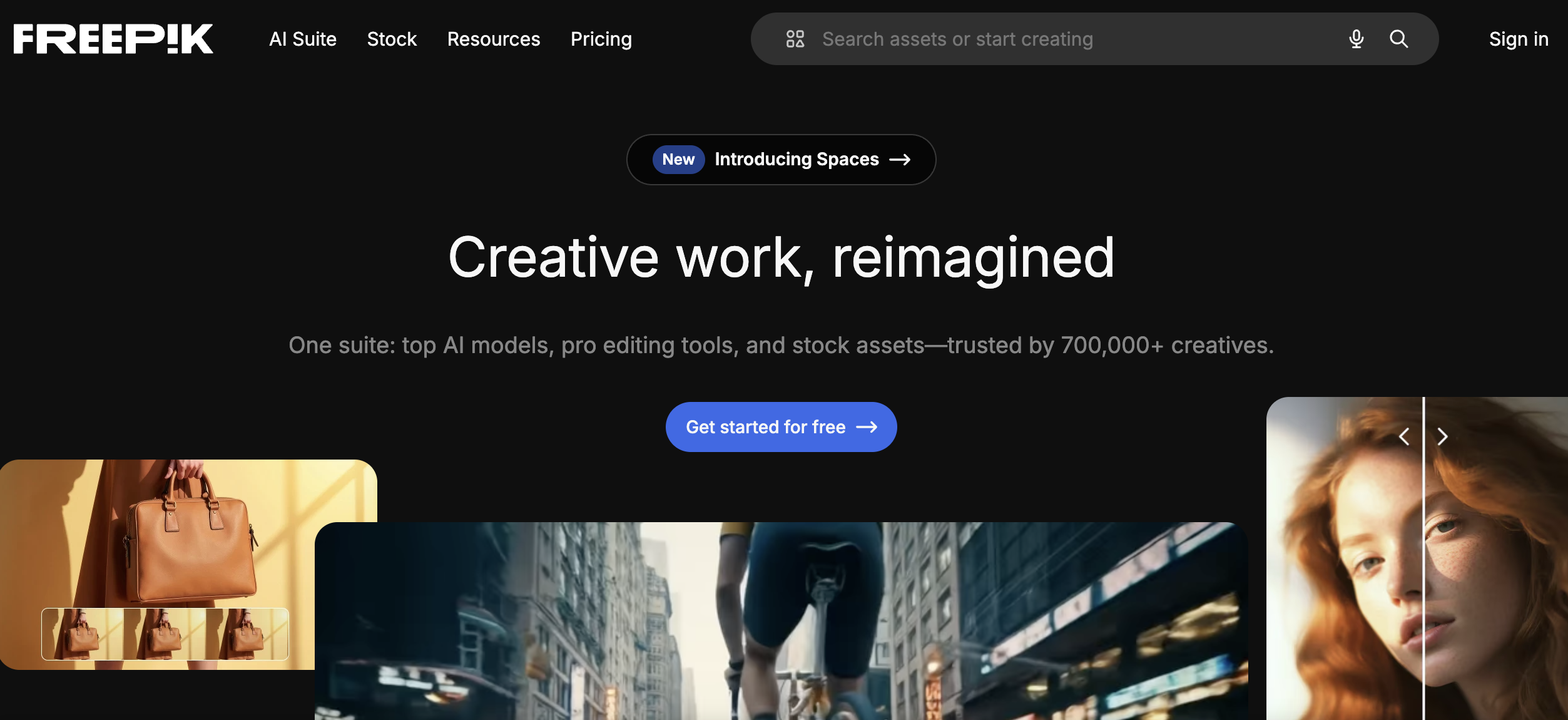 Freepik interface screenshot