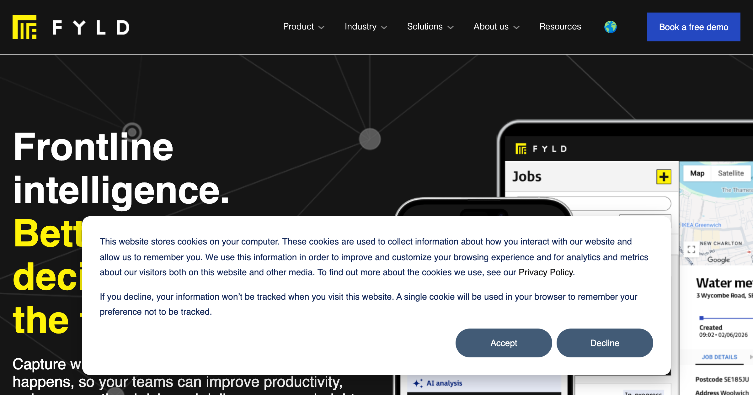 Fyld interface screenshot