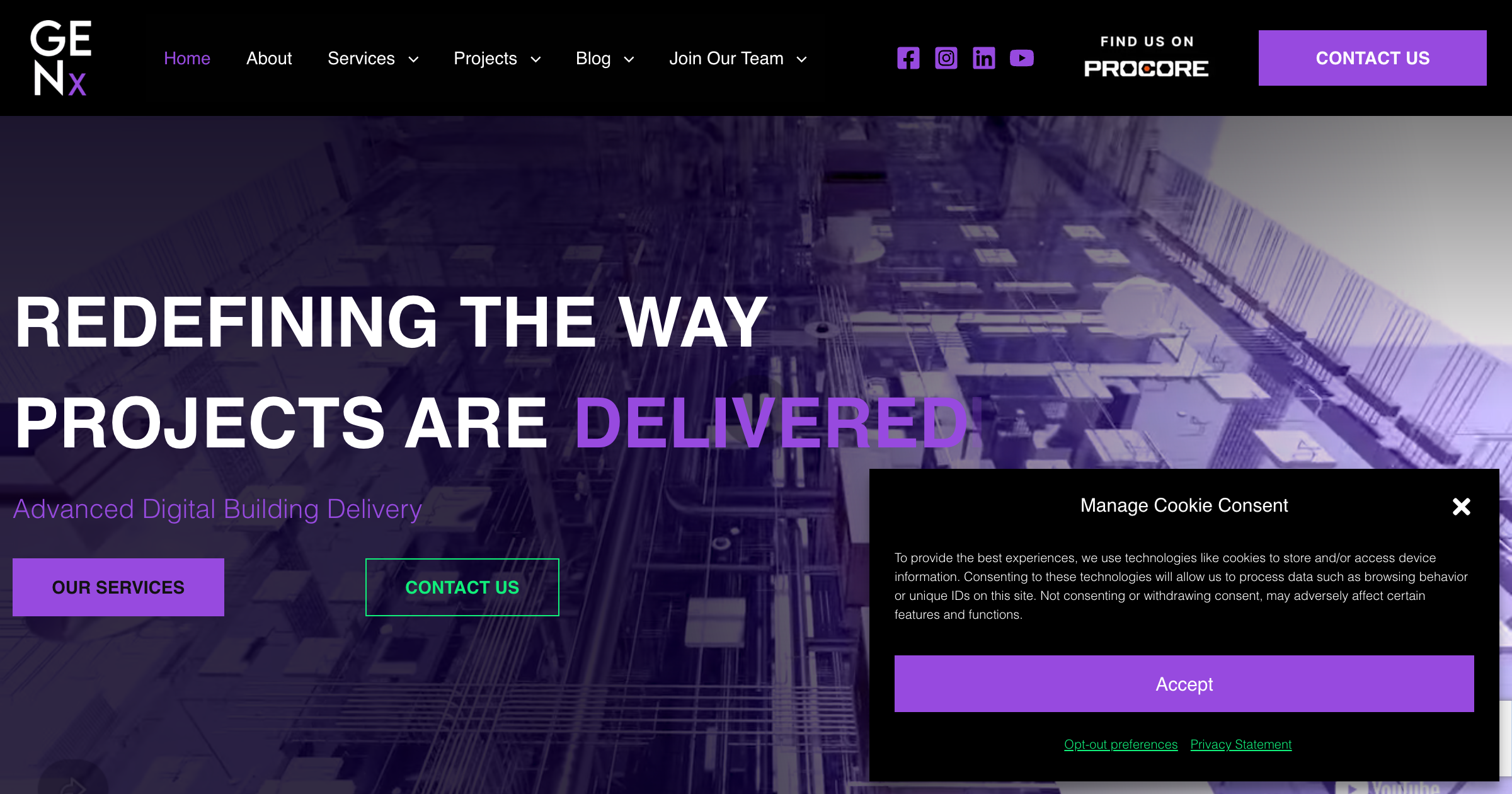 GENx Design & Technology interface screenshot