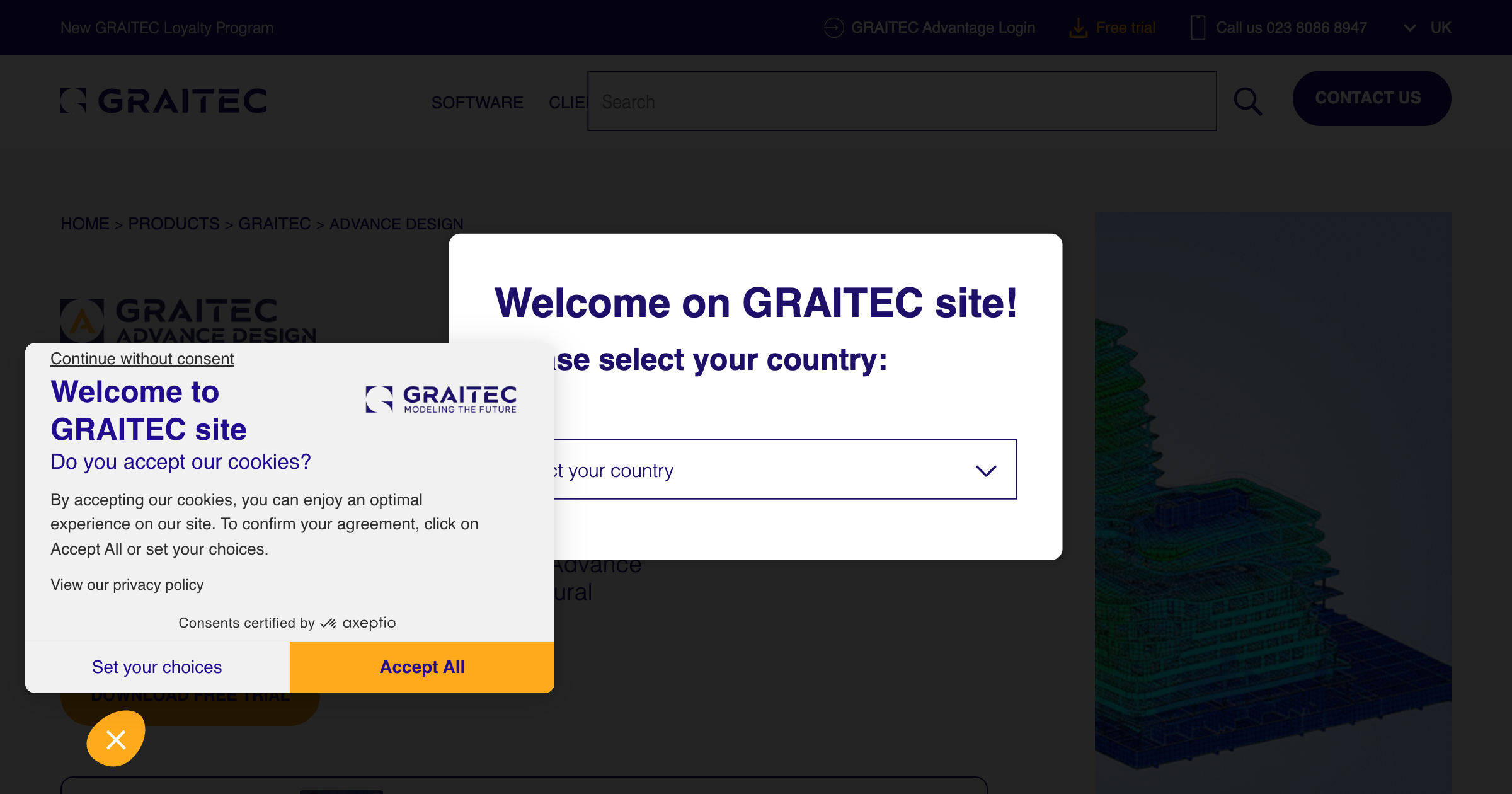 GRAITEC Advance Design interface screenshot