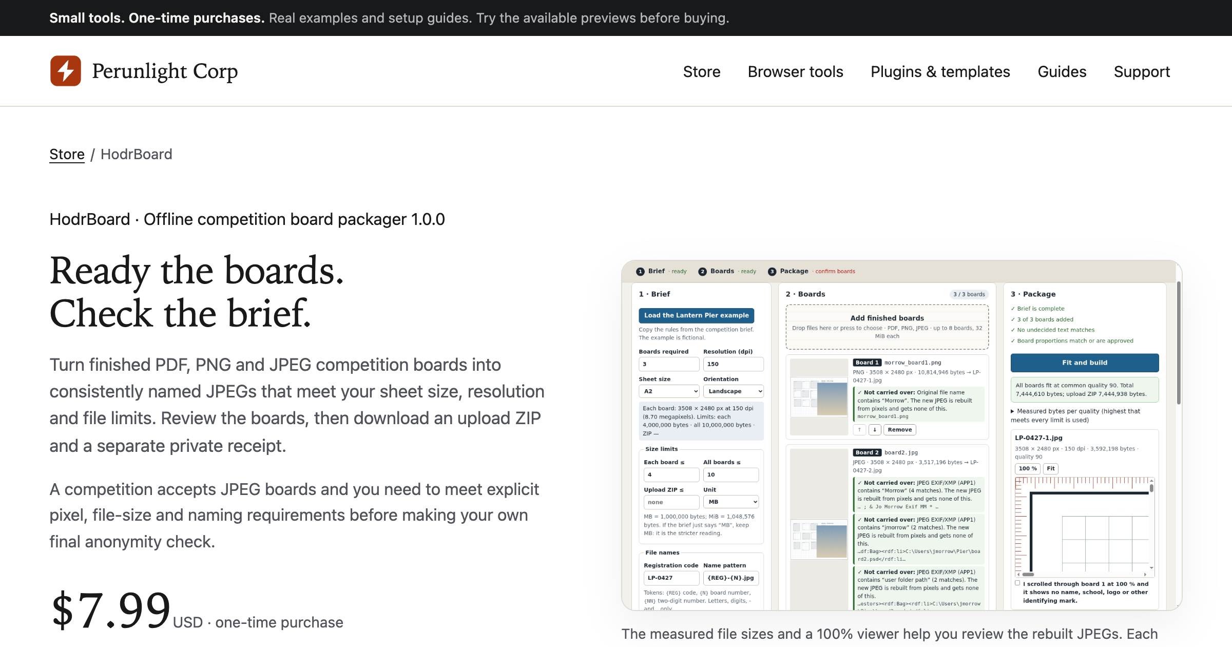 HodrBoard interface screenshot