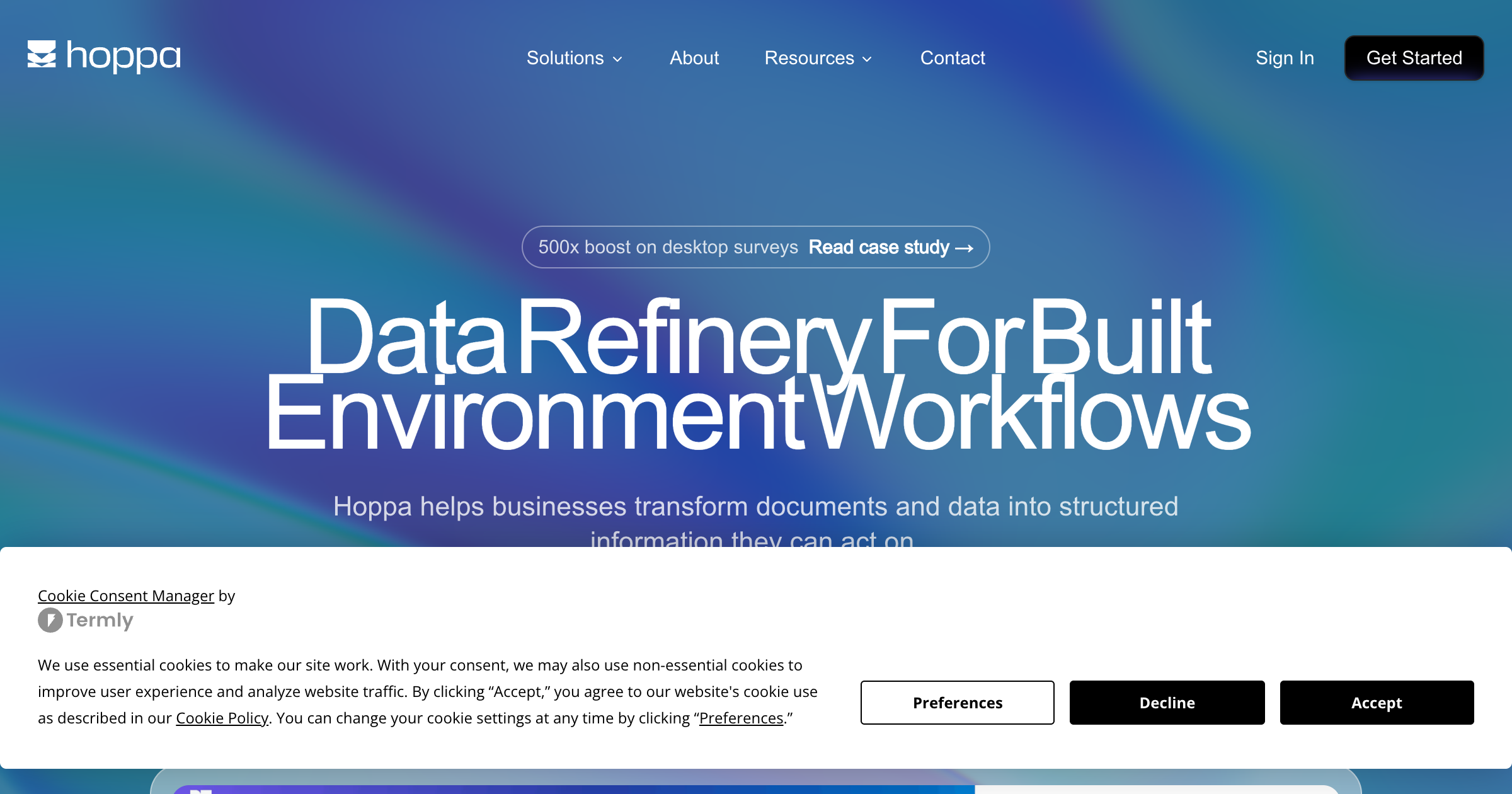 hoppa interface screenshot