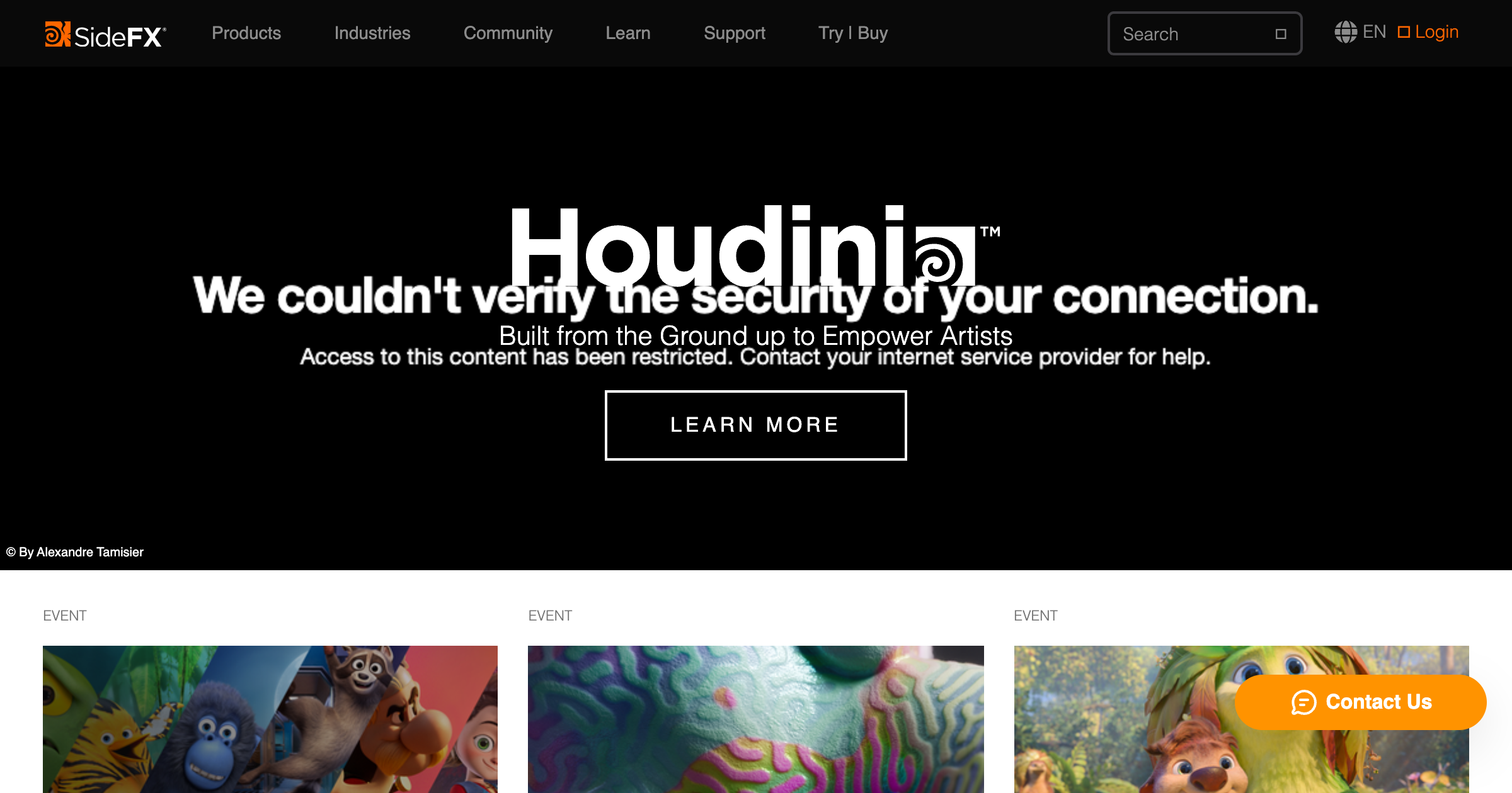 Houdini interface screenshot