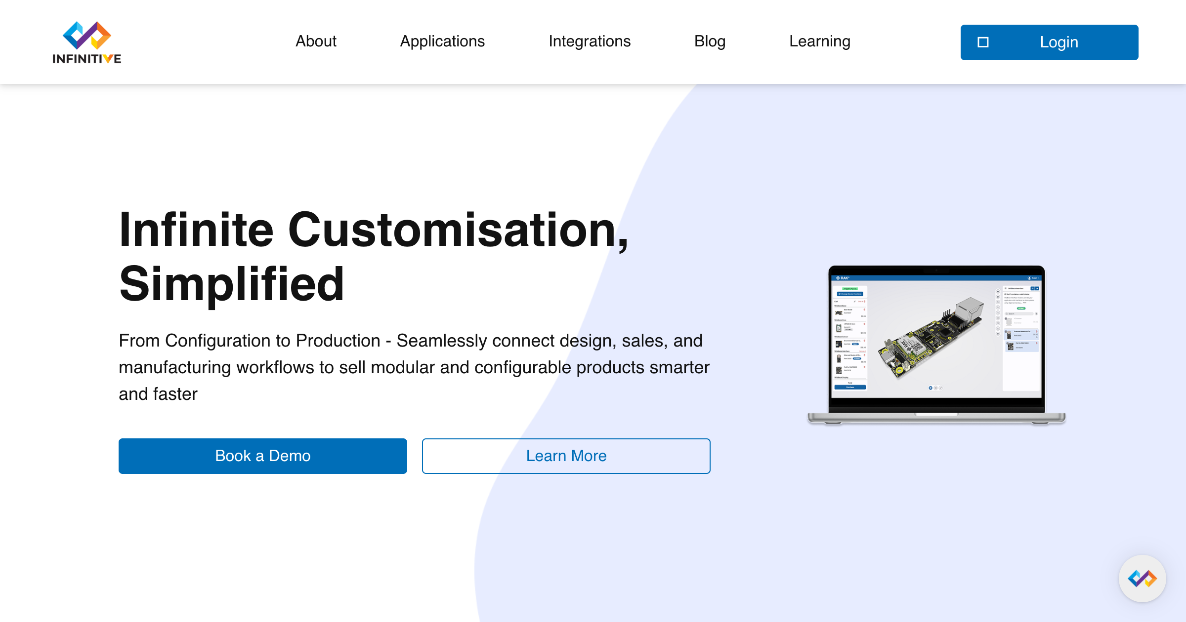 Infinitive interface screenshot