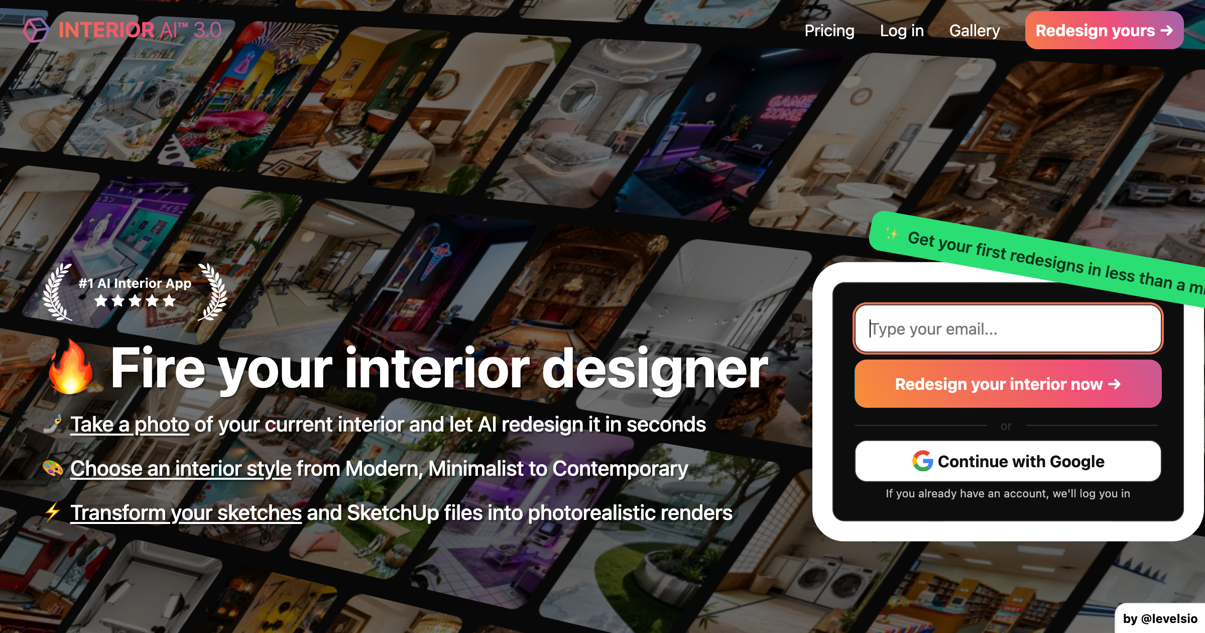 InteriorAI interface screenshot