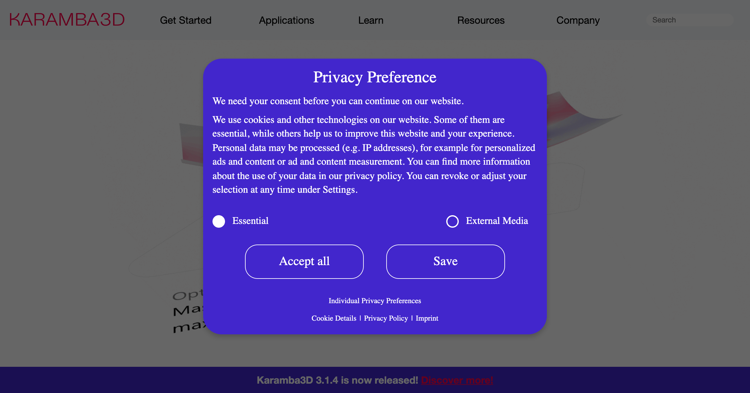 Karamba3D interface screenshot