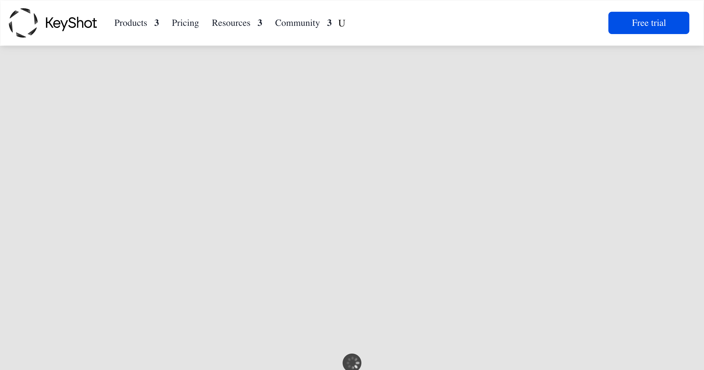 Keyshot interface screenshot