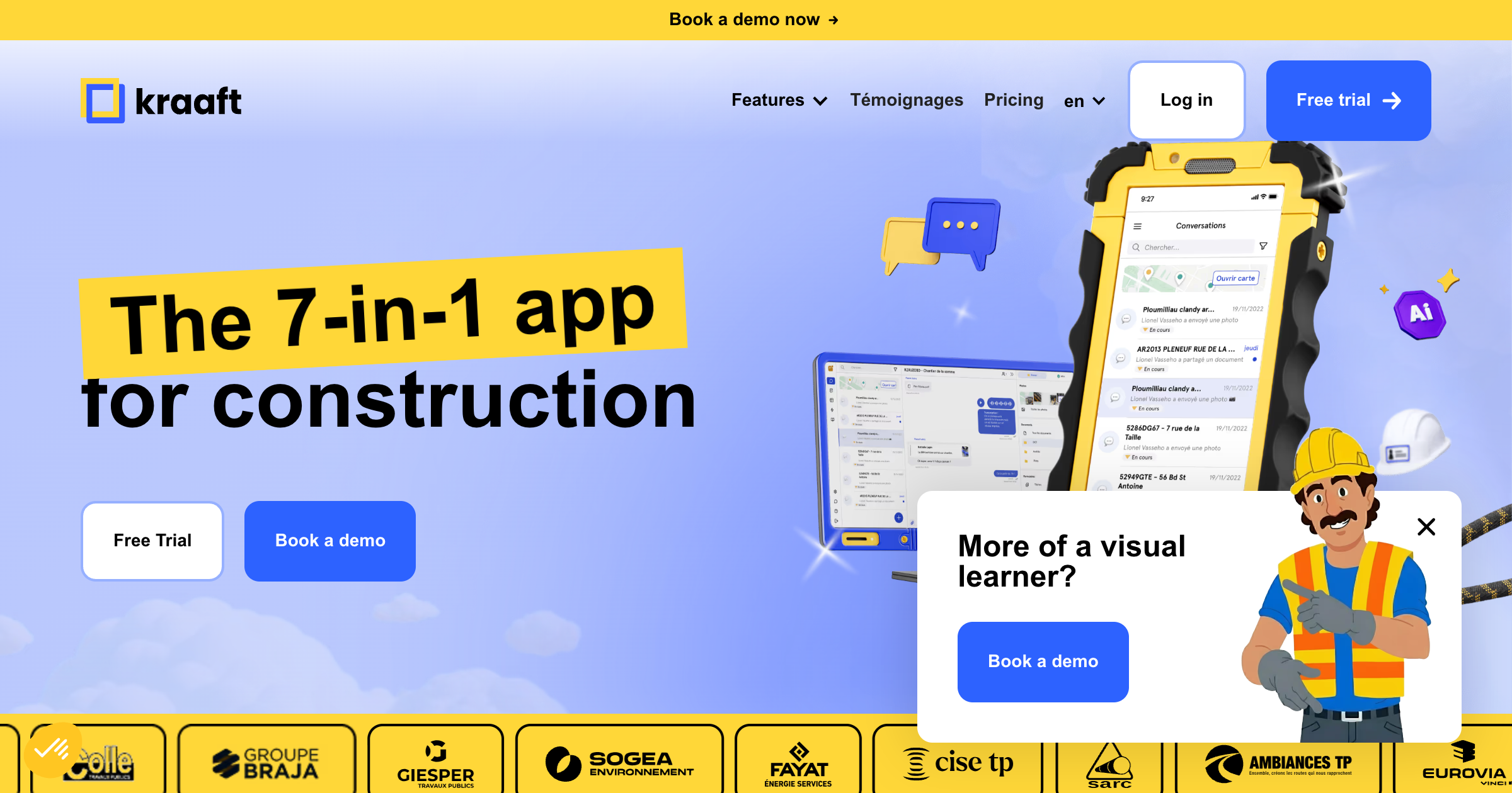 KRAAFT interface screenshot