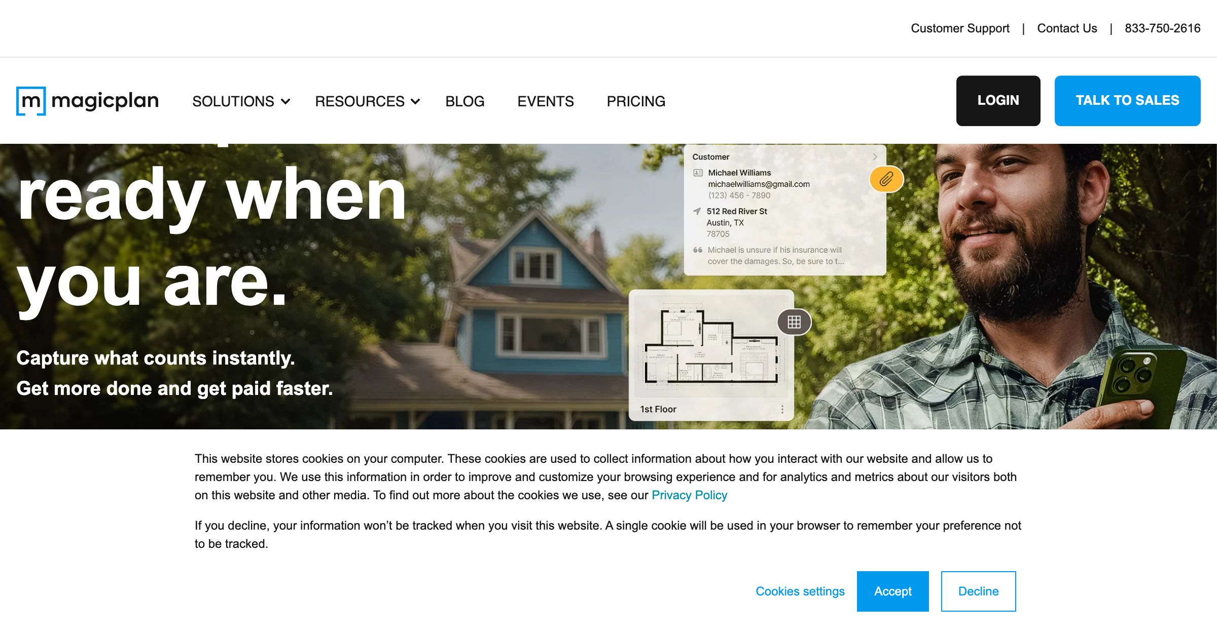 Magicplan interface screenshot
