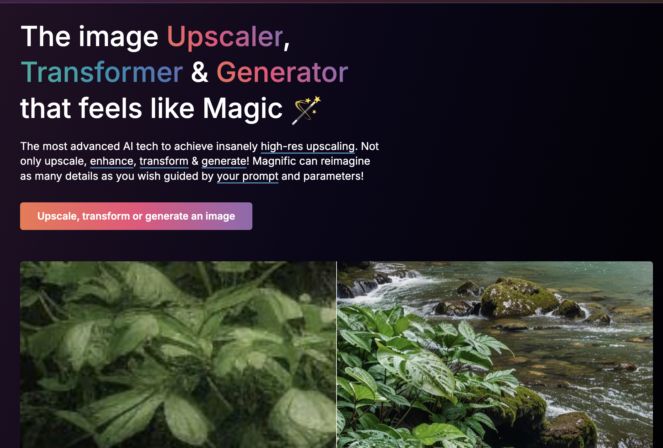 Magnific AI interface screenshot