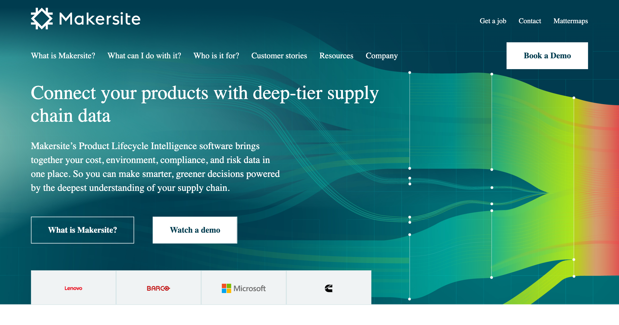 Makersite interface screenshot