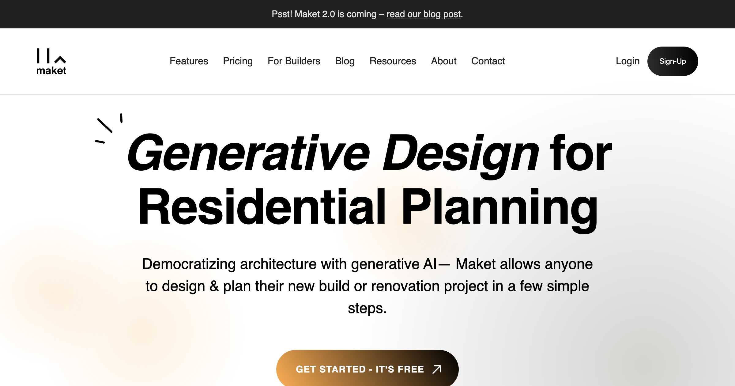 Maket interface screenshot