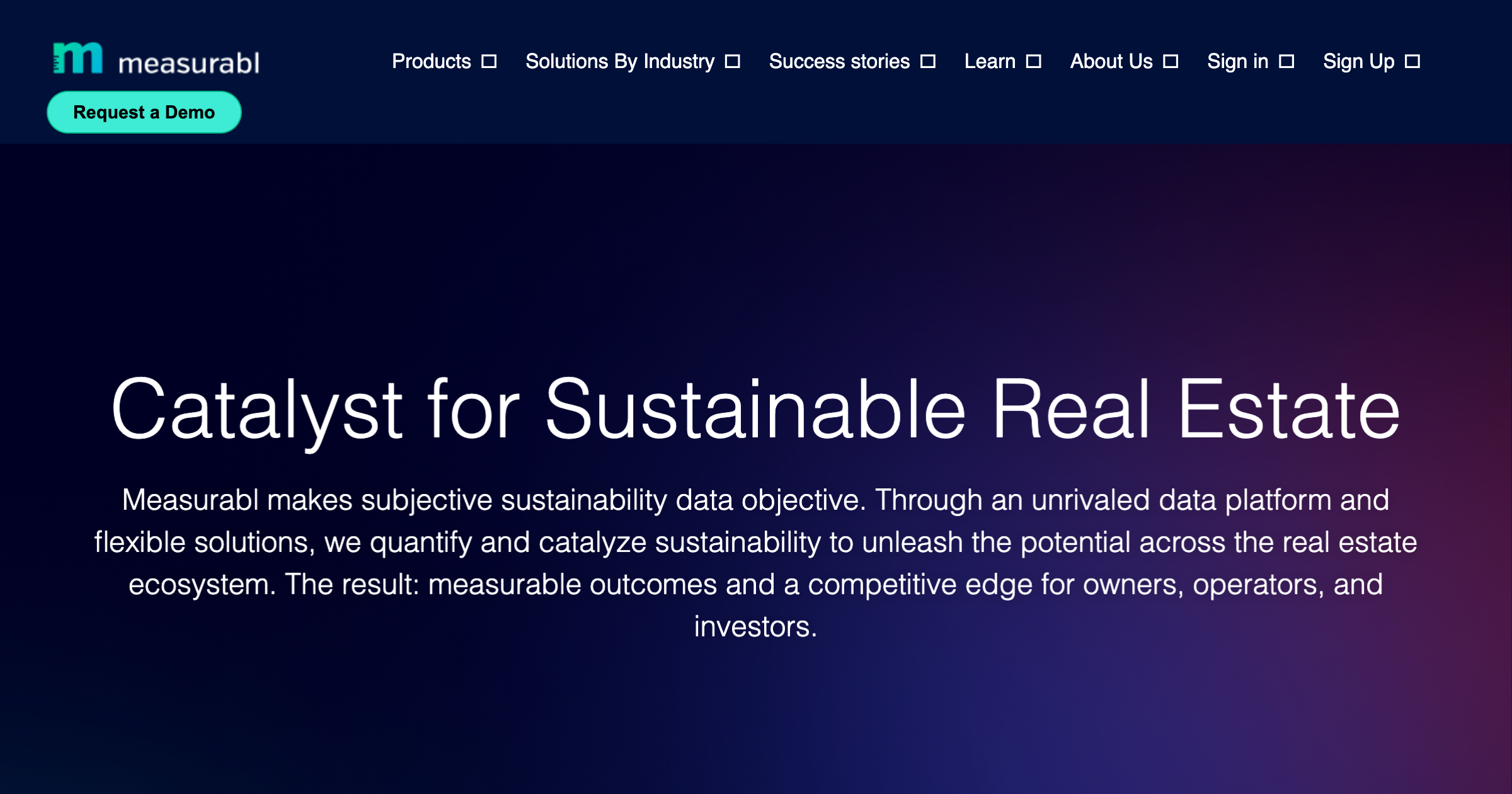 Measurabl interface screenshot