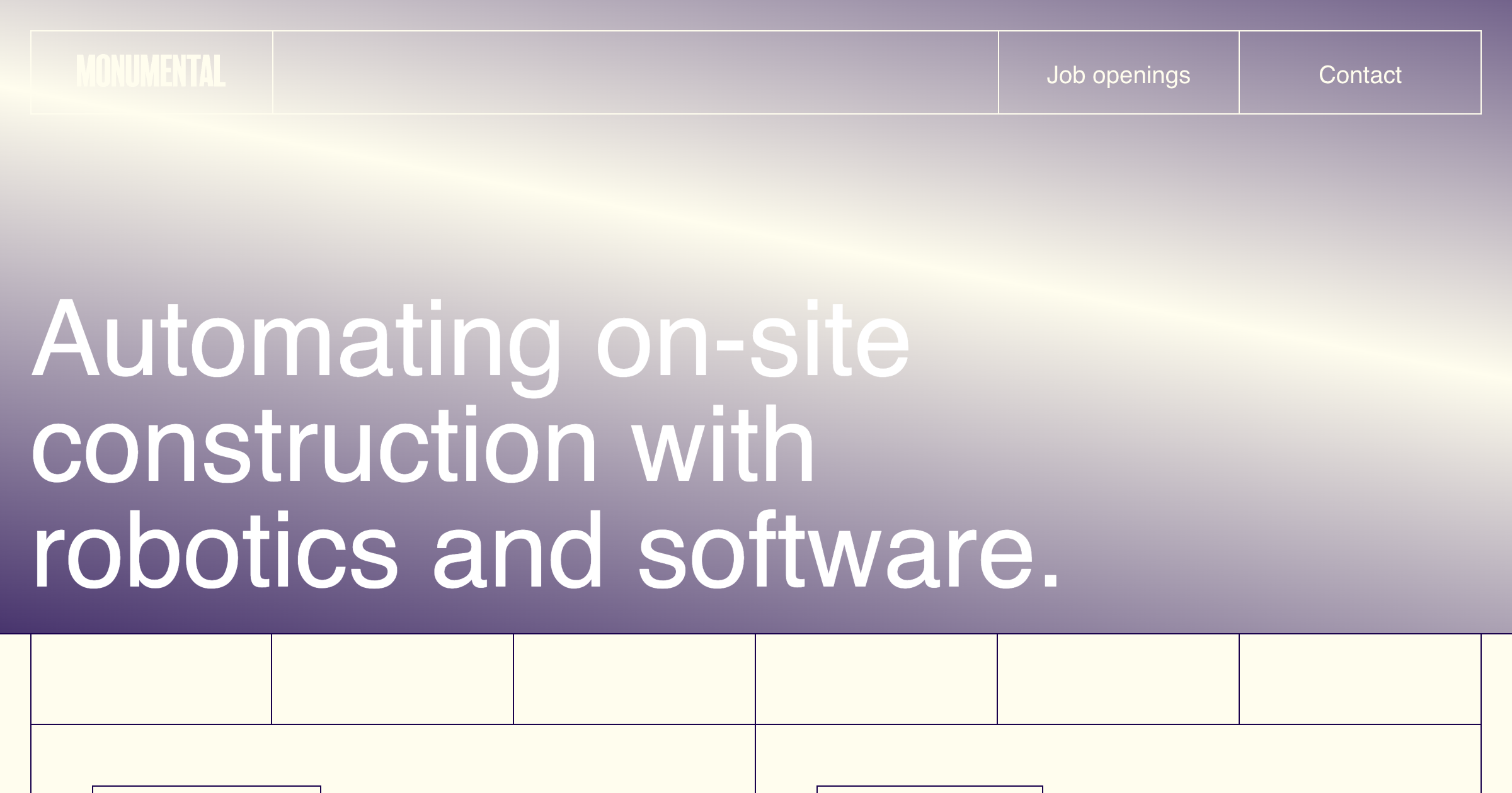 Monumental interface screenshot