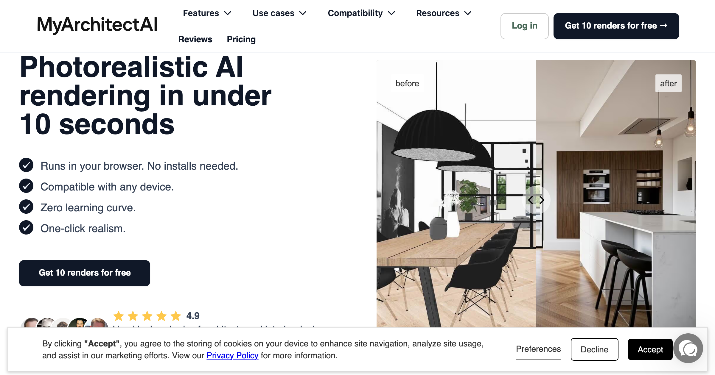 MyArchitectAI interface screenshot