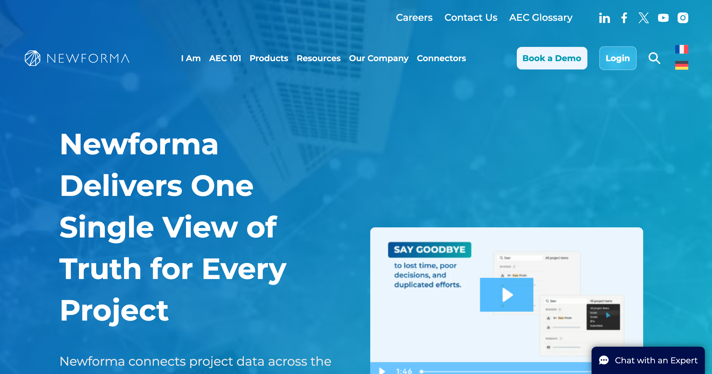 Newforma interface screenshot