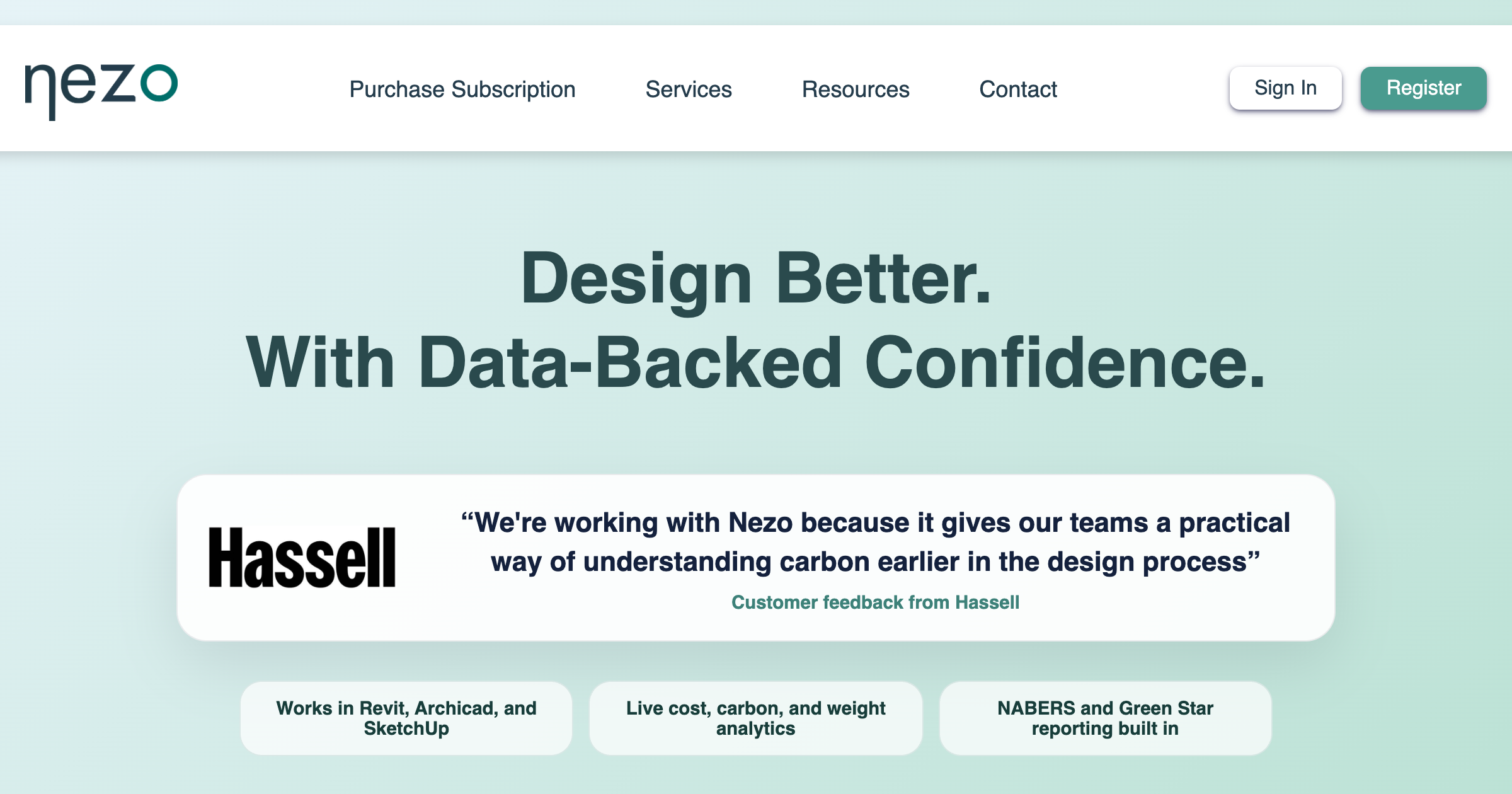 nezo interface screenshot
