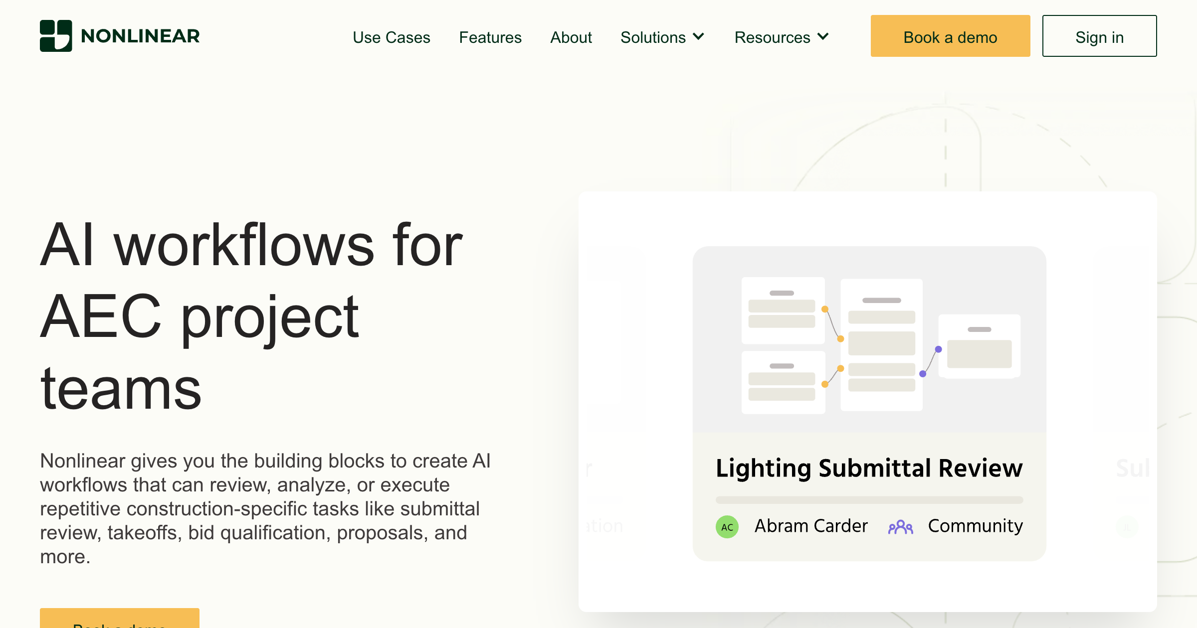 Nonlinear interface screenshot