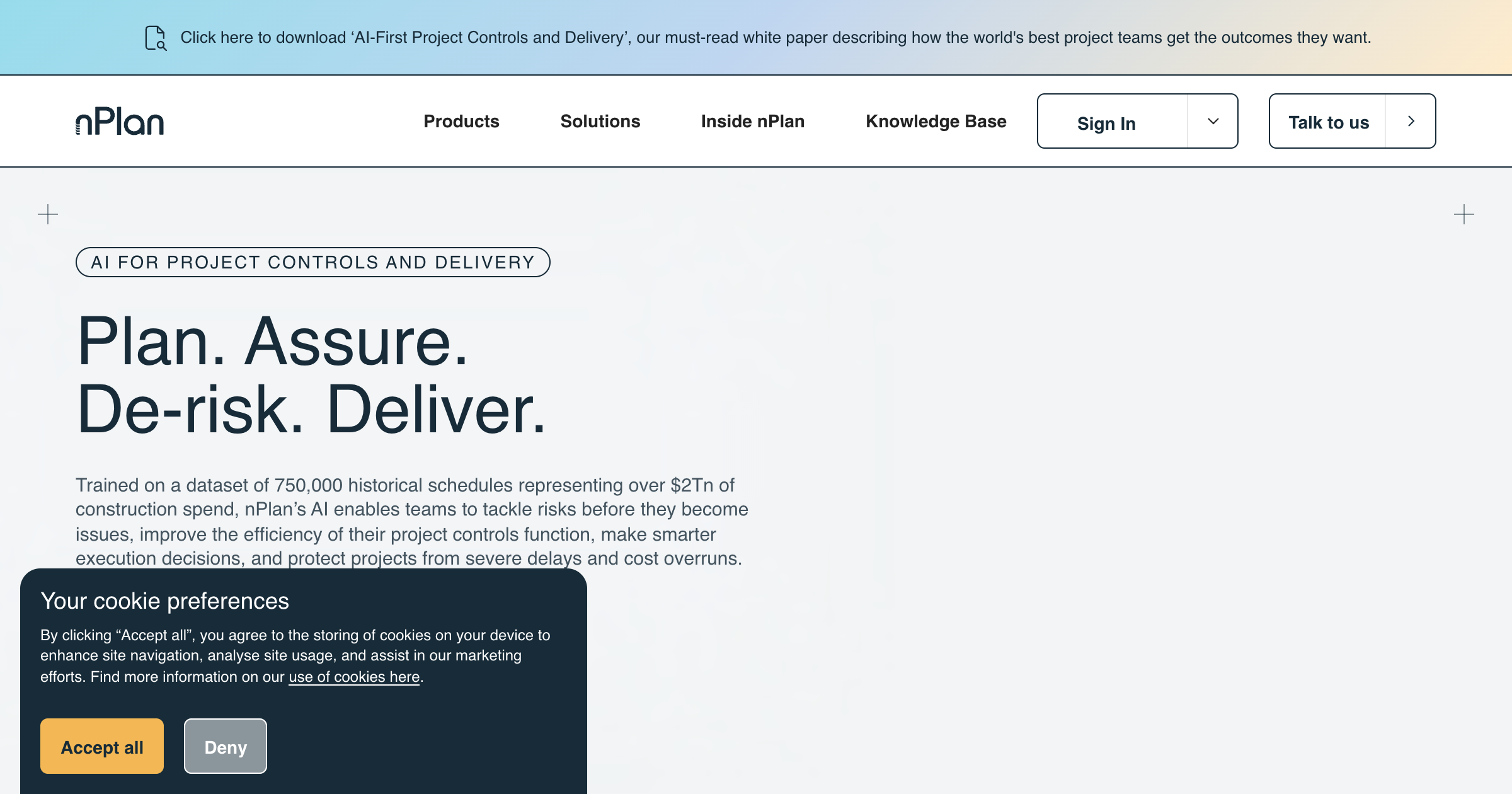 nPlan interface screenshot