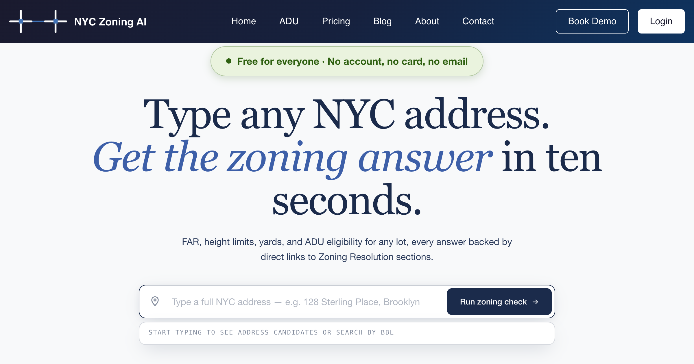 NYC Zoning AI interface screenshot