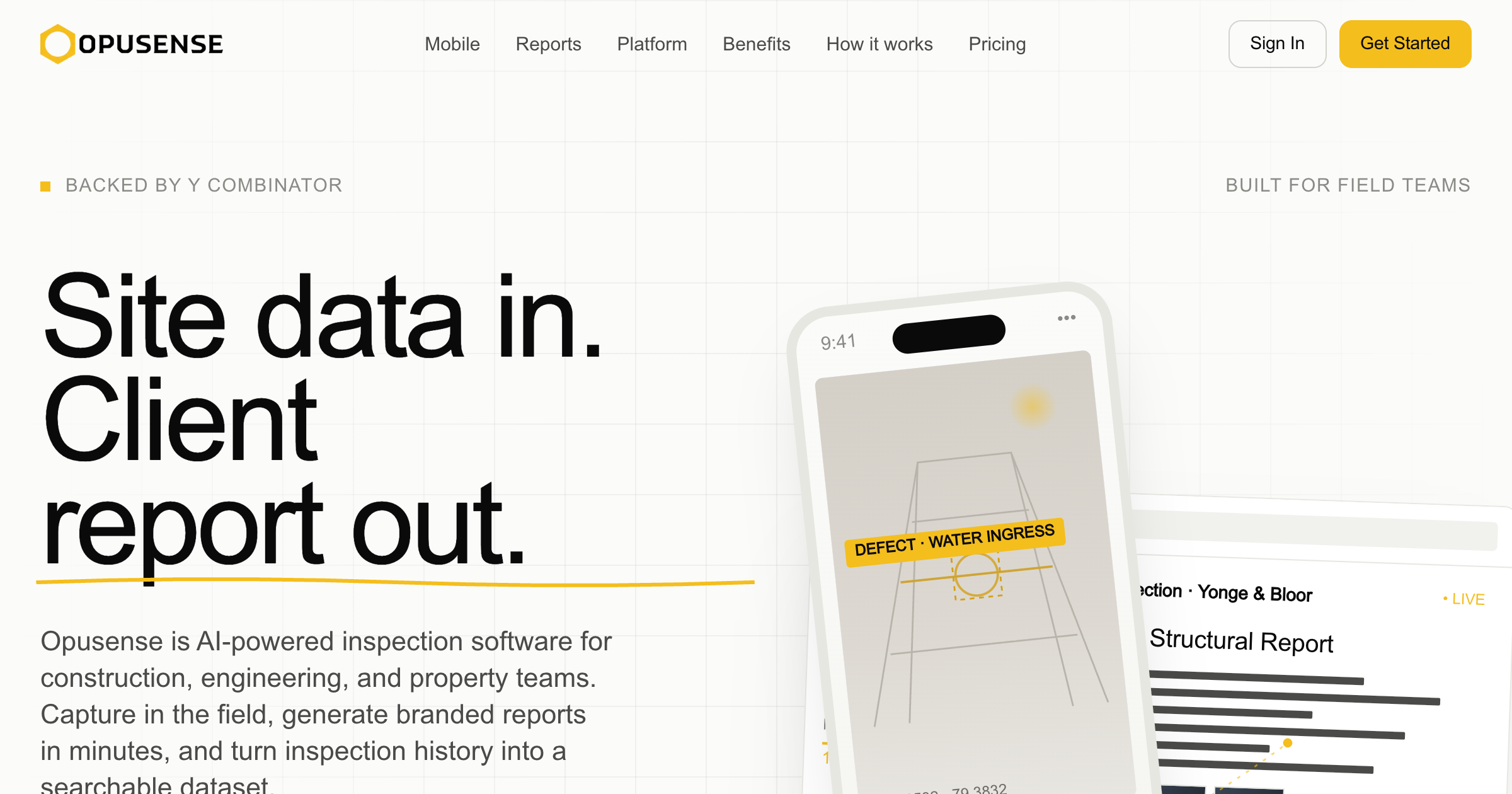 Opusense interface screenshot