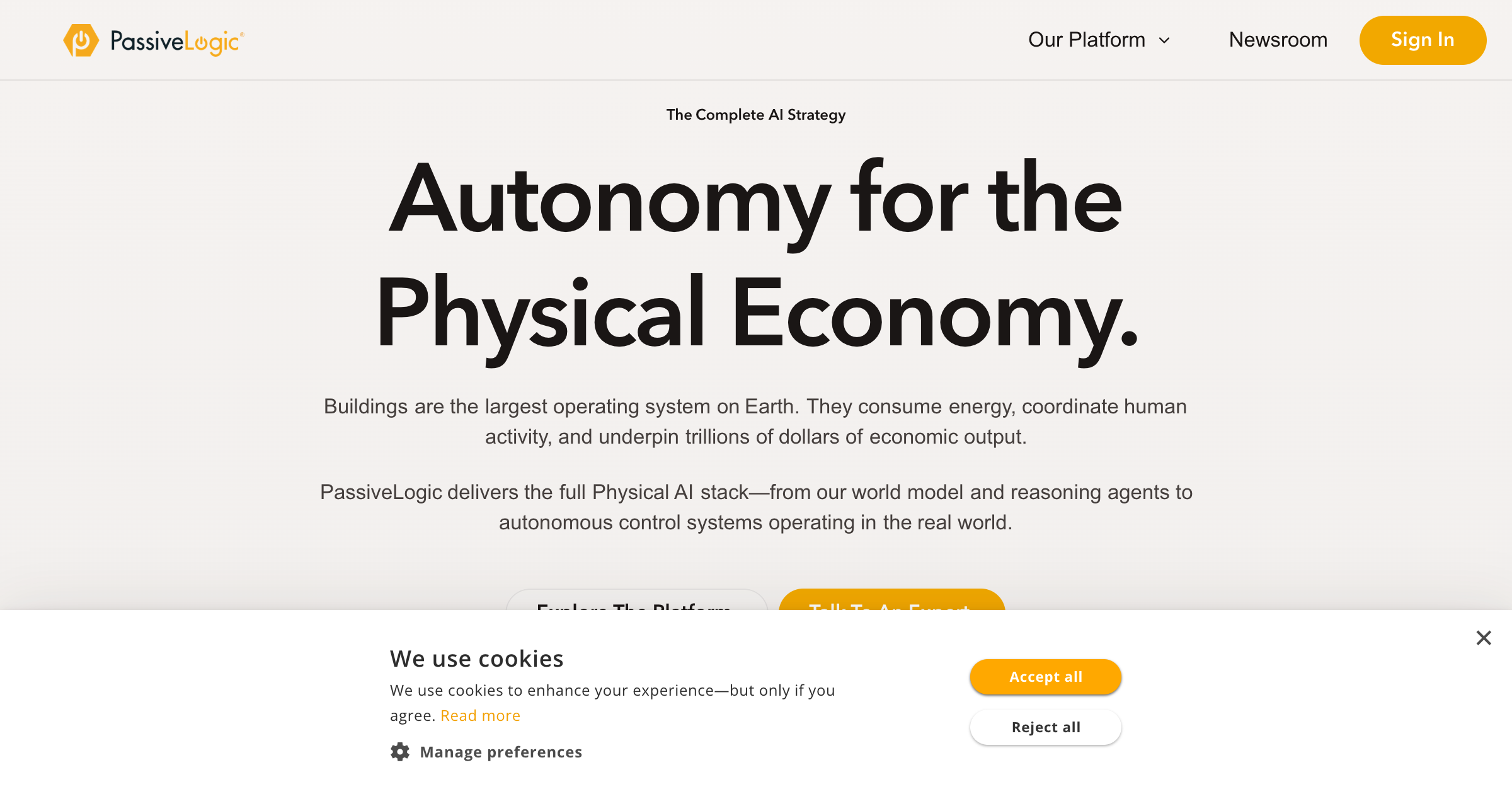 PassiveLogic interface screenshot