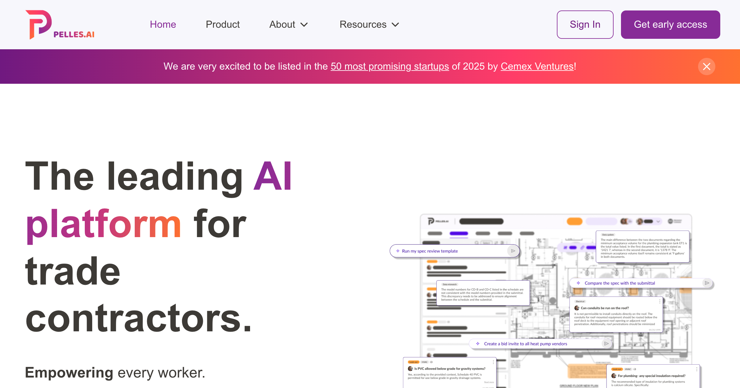 Pelles.ai interface screenshot