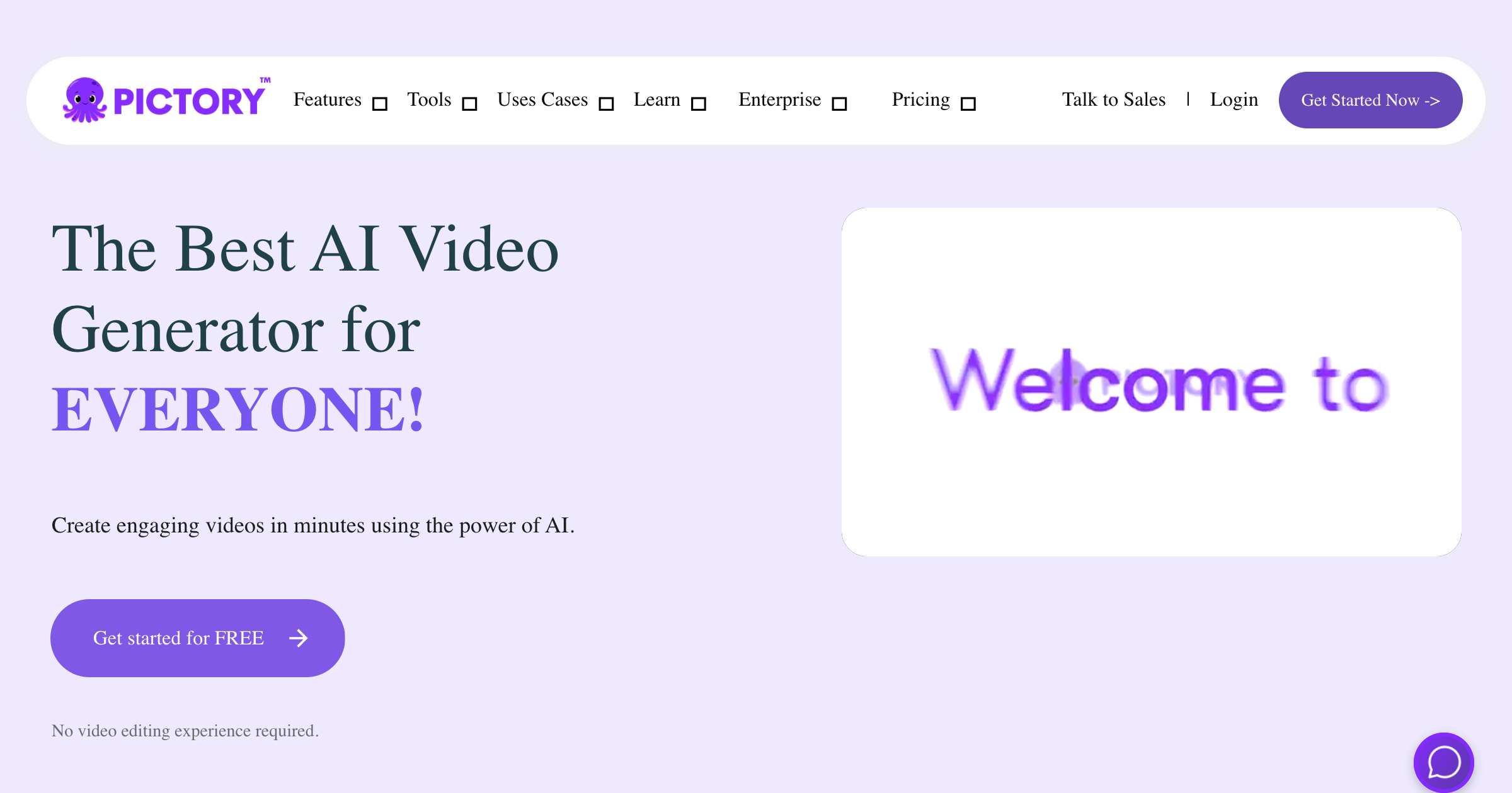 Pictory interface screenshot