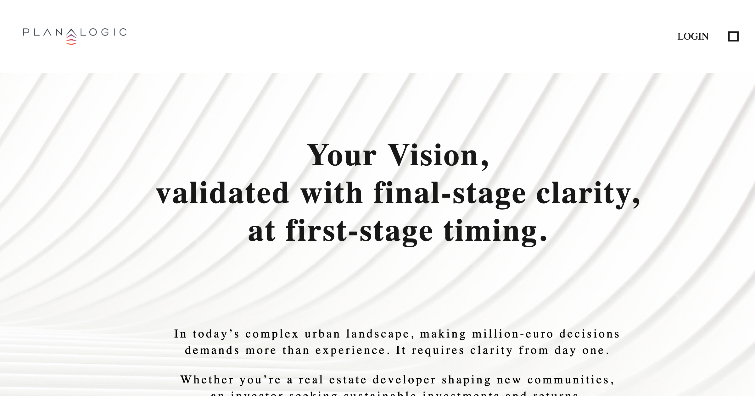 PLANALOGIC interface screenshot