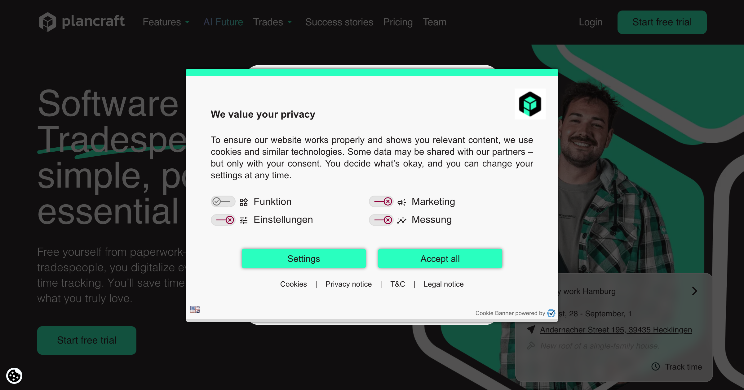 Plancraft interface screenshot